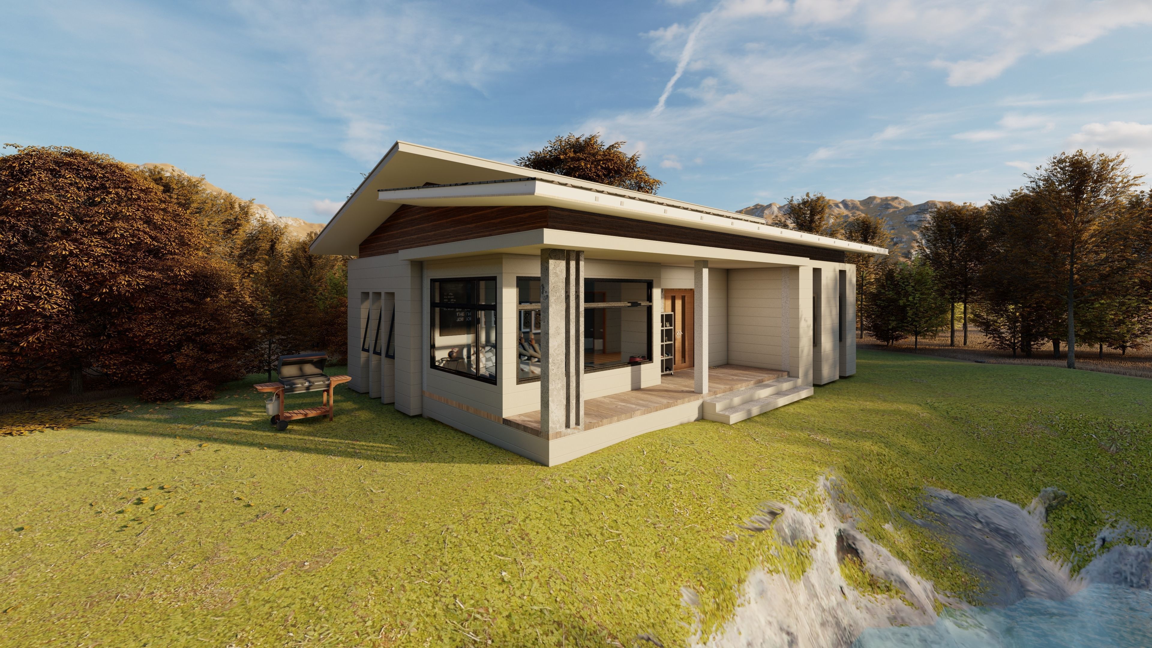 Modern House T7 3D model_4