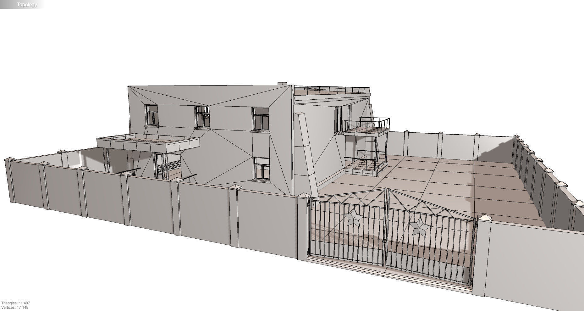 old building  Low-poly 3D model_12