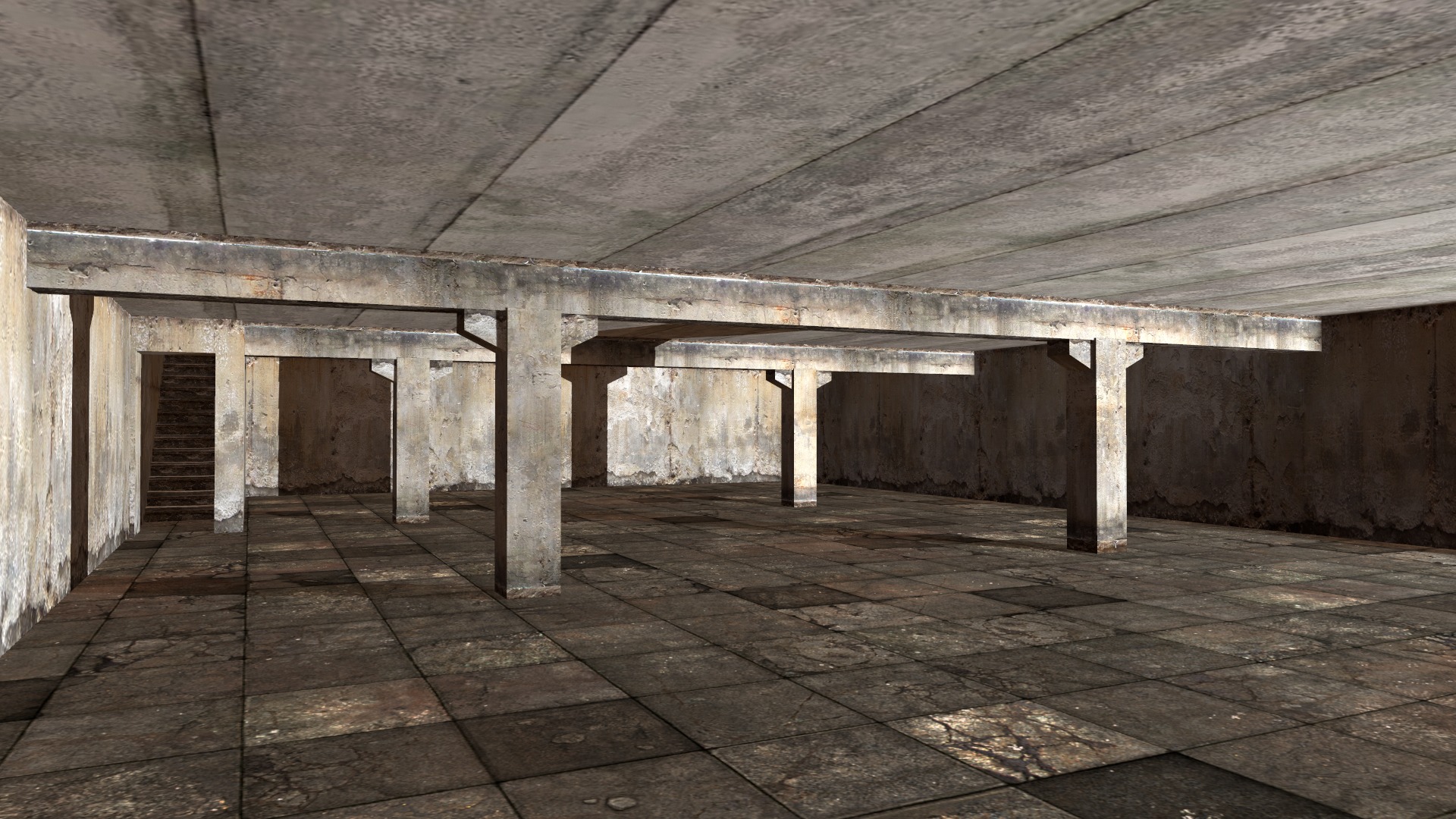 old building  Low-poly 3D model_4