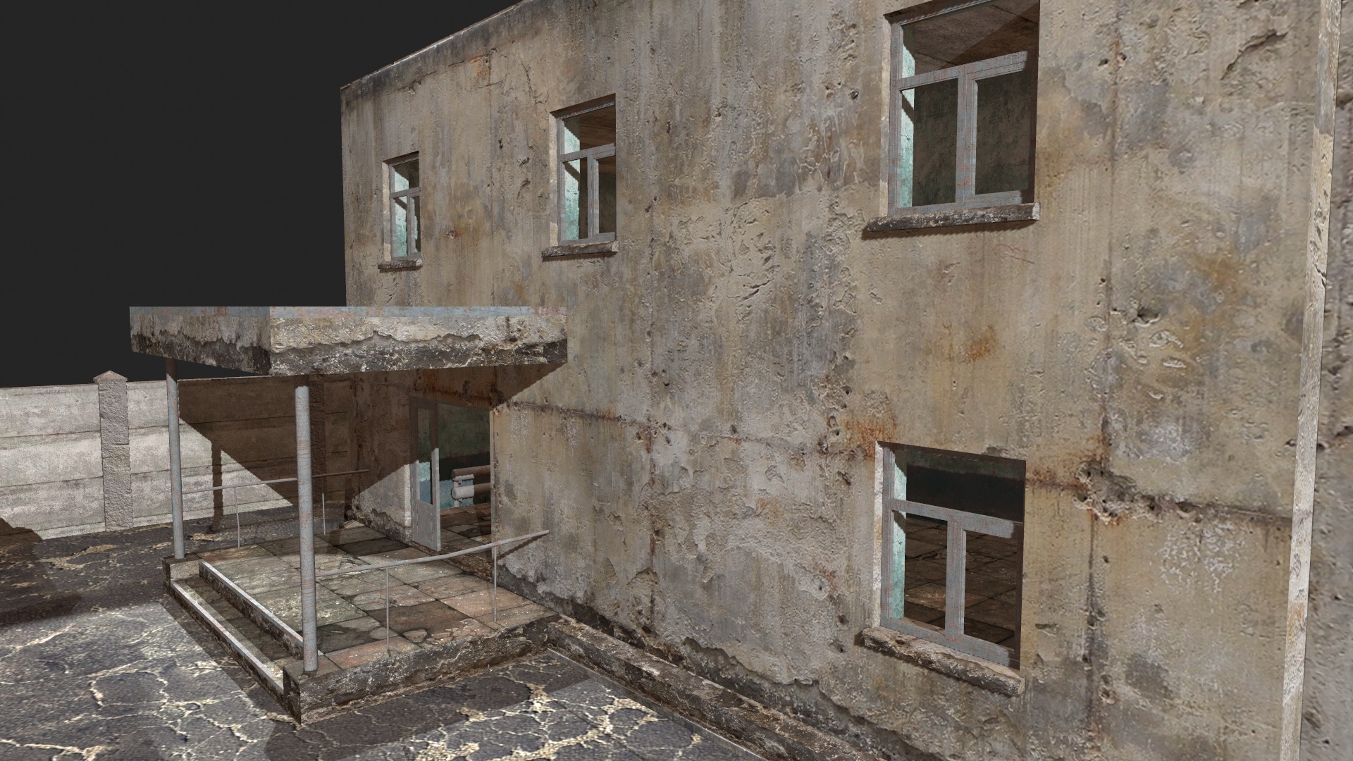 old building  Low-poly 3D model_9