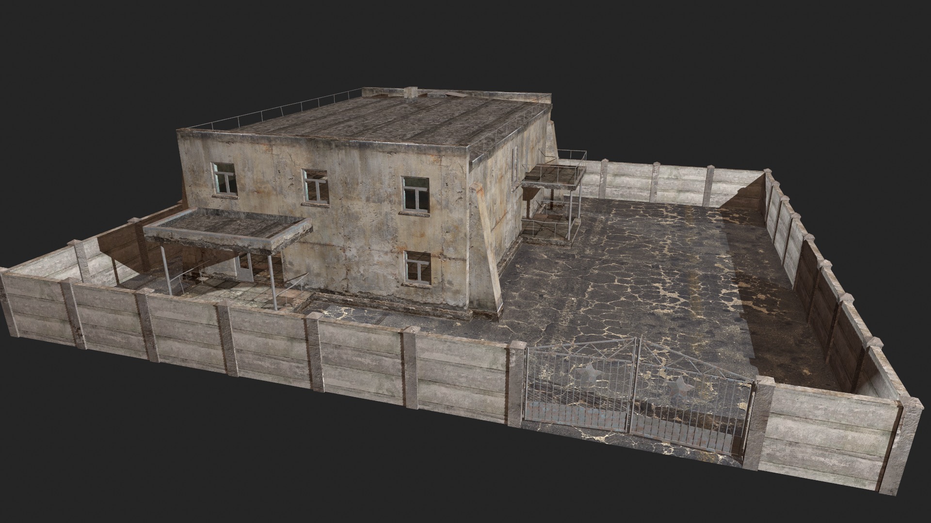 old building  Low-poly 3D model_10