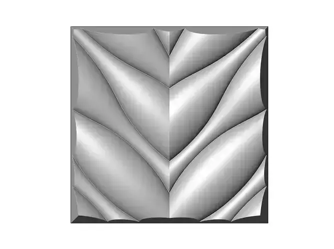 Undulated wave 3d decor wall relief N04