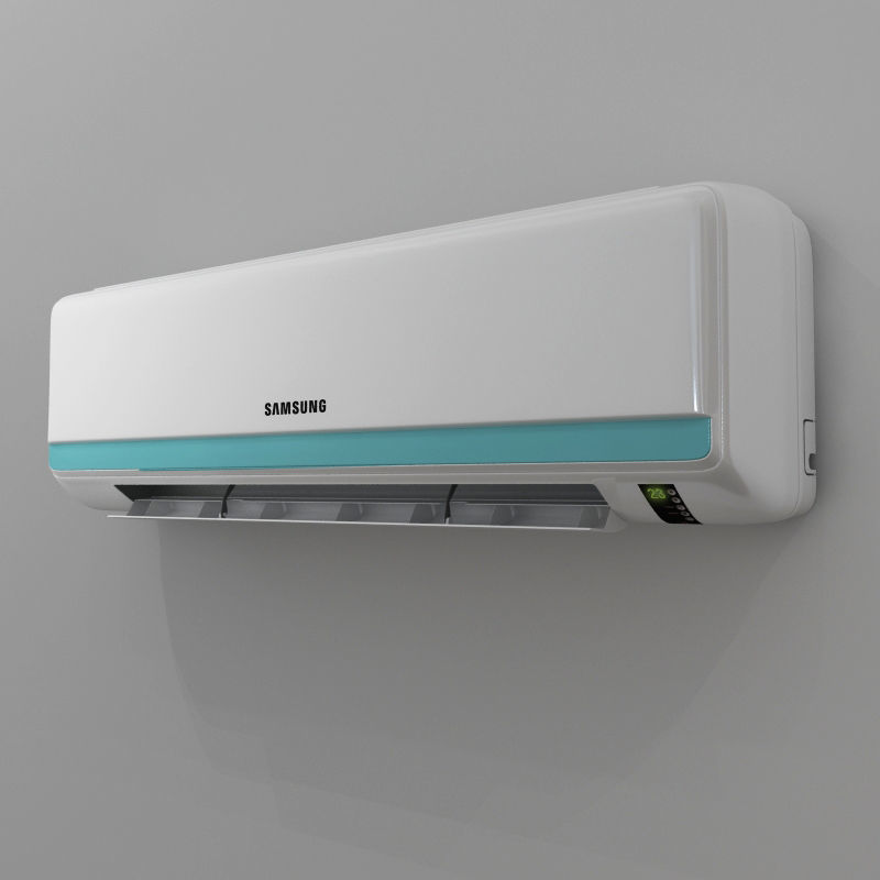 AC 3D MODEL samsung air conditioner on wall Free 3D model_1