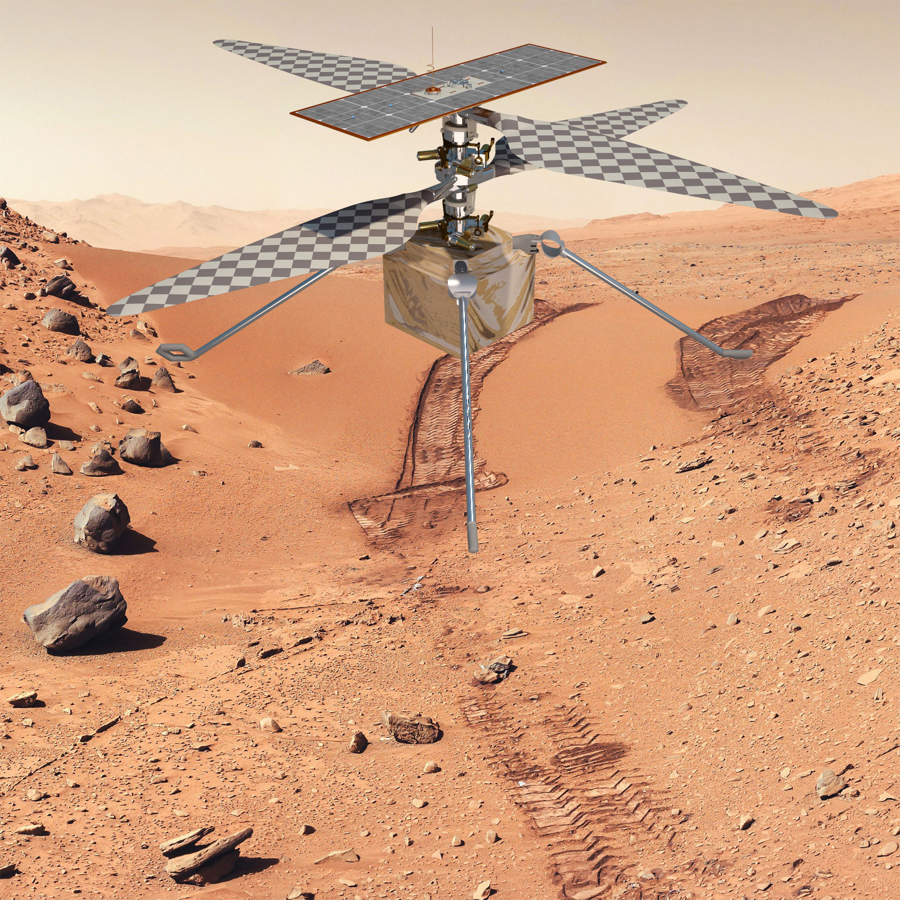 Mars Helicopter Ingenuity 3D model_8