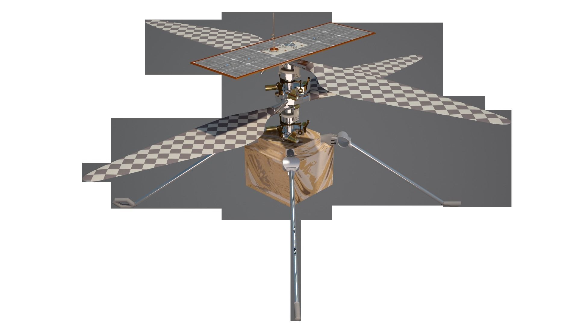 Mars Helicopter Ingenuity 3D model_9
