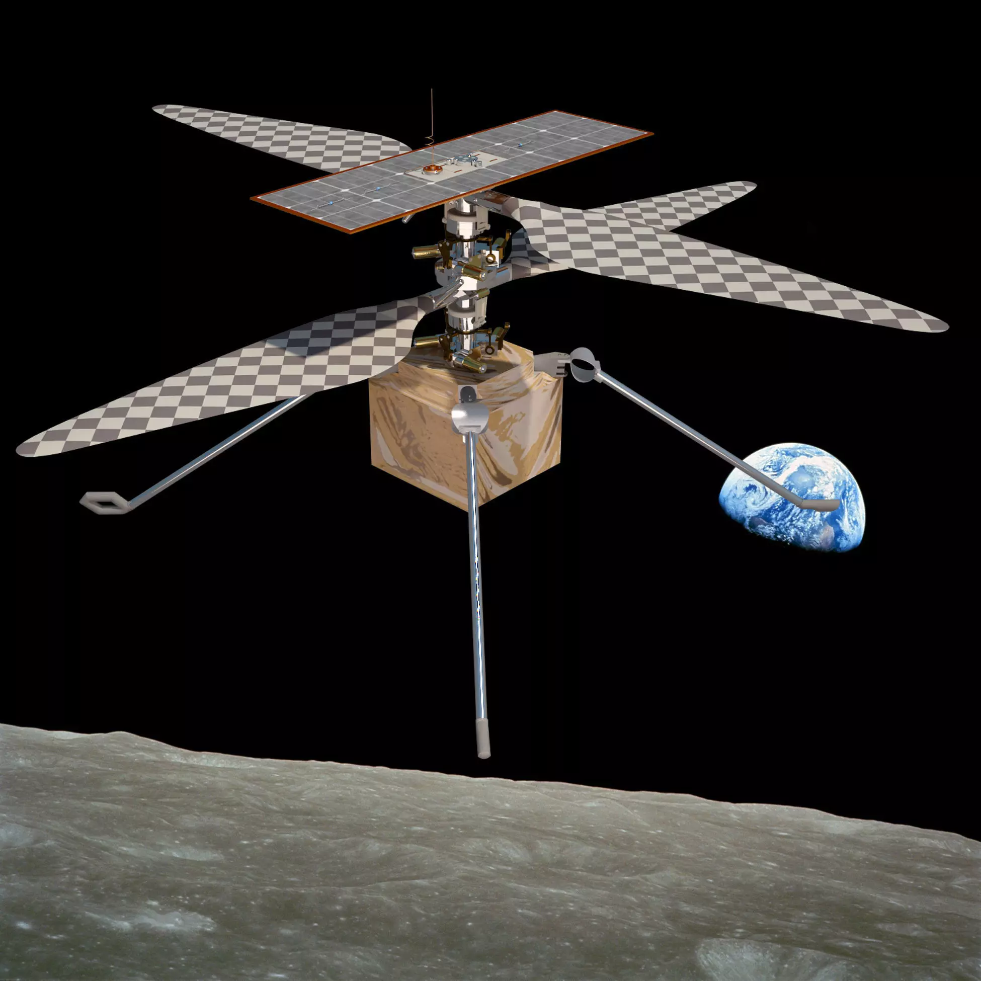 Mars Helicopter Ingenuity 3D model_0