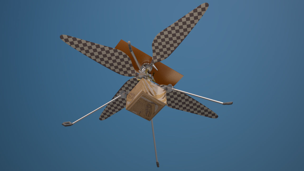 Mars Helicopter Ingenuity 3D model_7