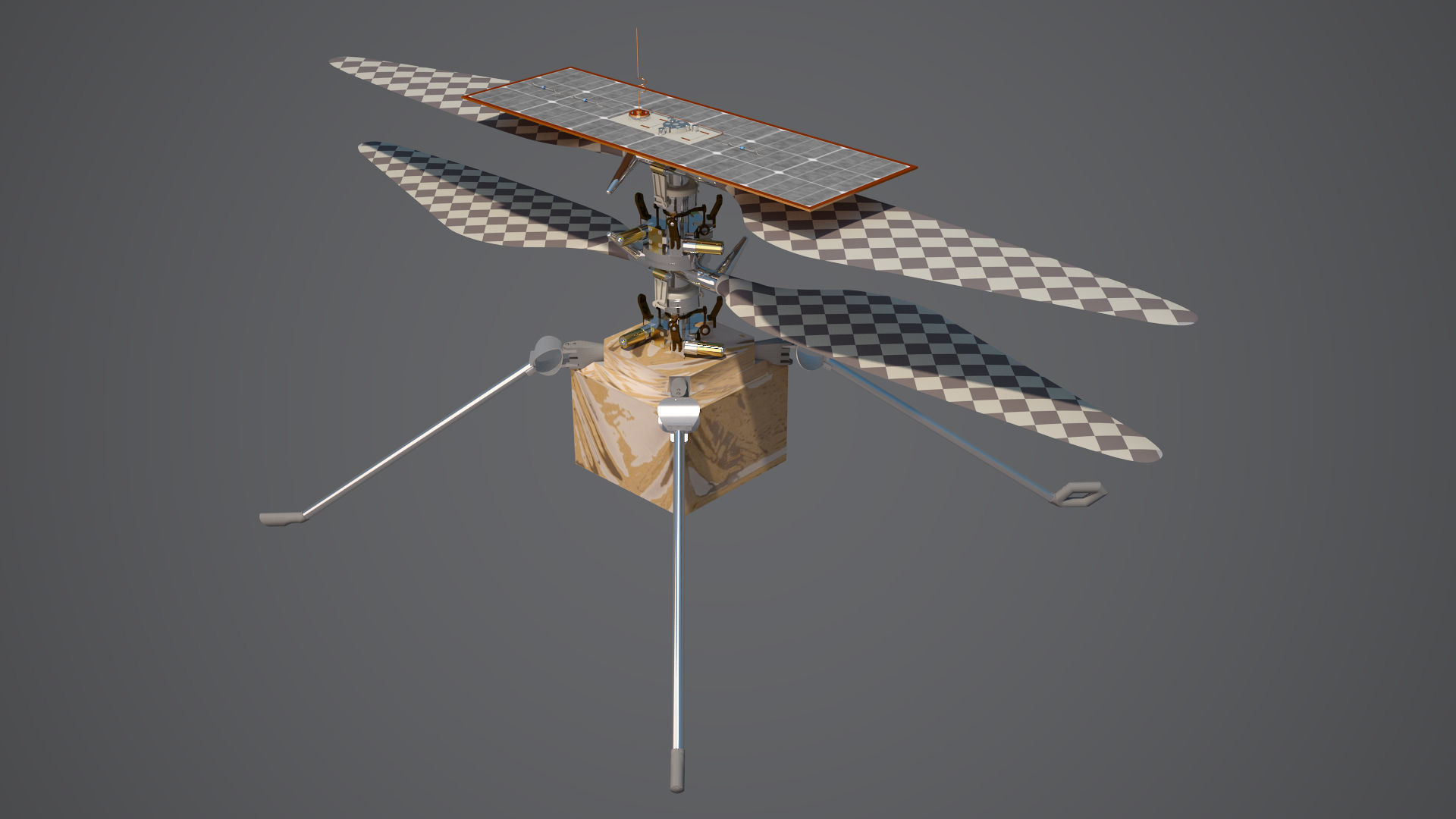 Mars Helicopter Ingenuity 3D model_11