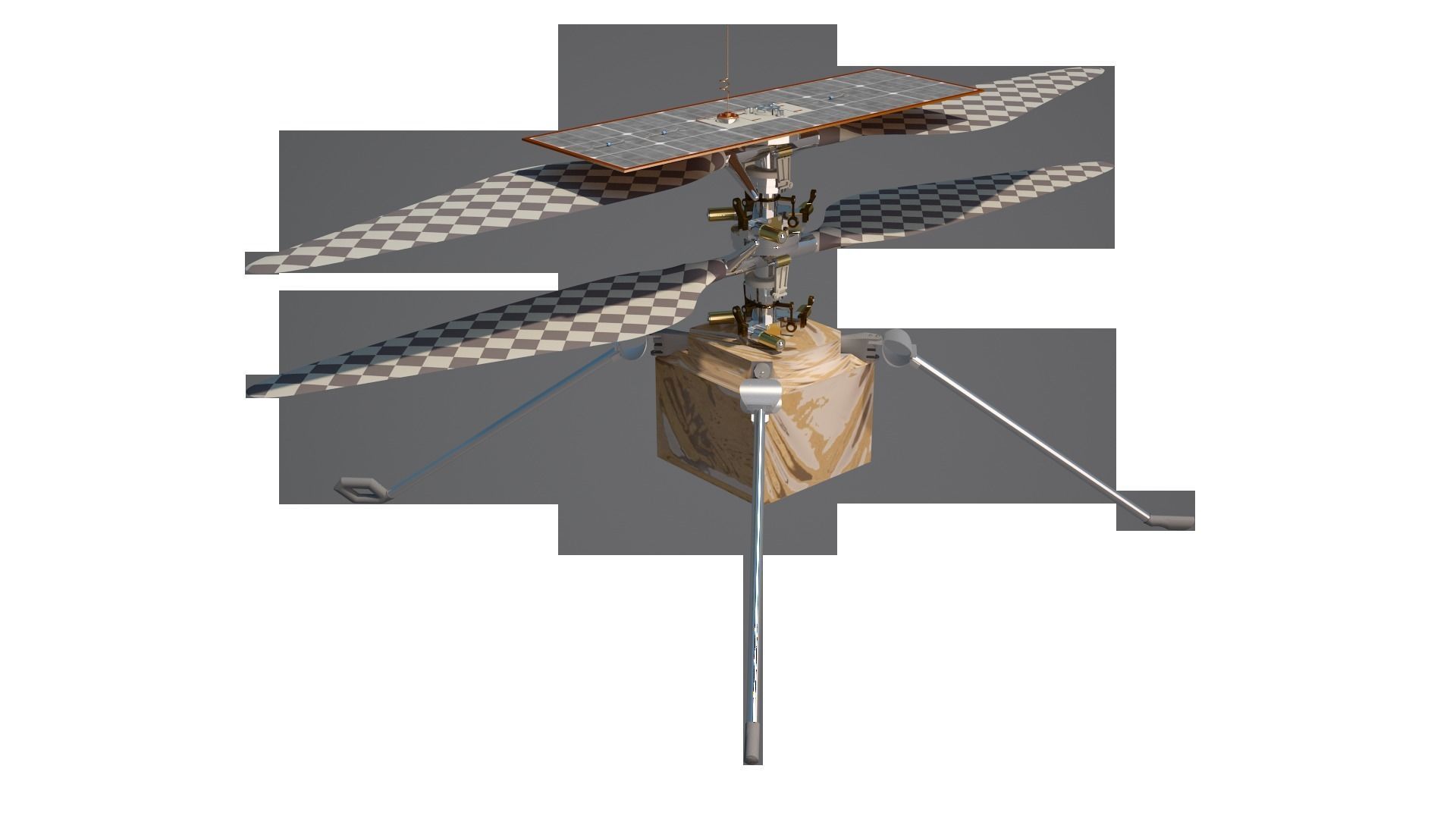 Mars Helicopter Ingenuity 3D model_10