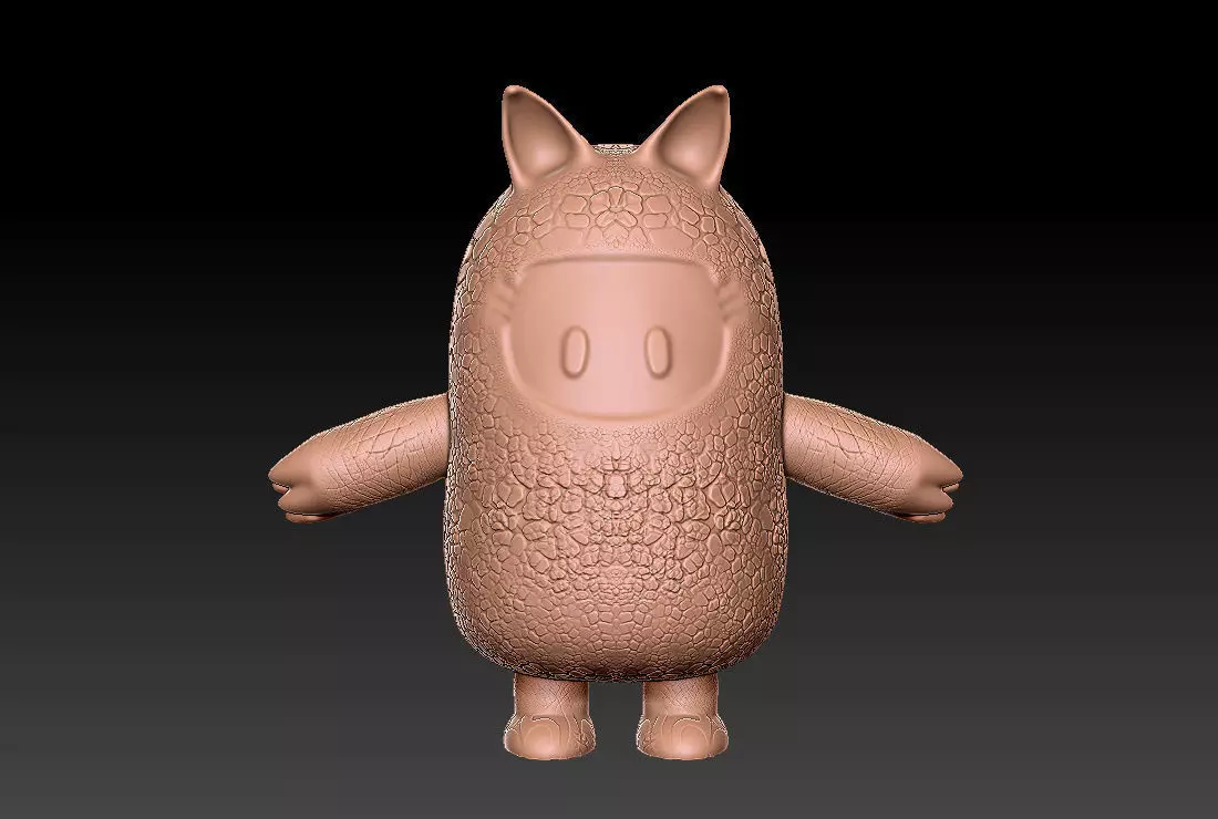 female fall guy 3D print model_0