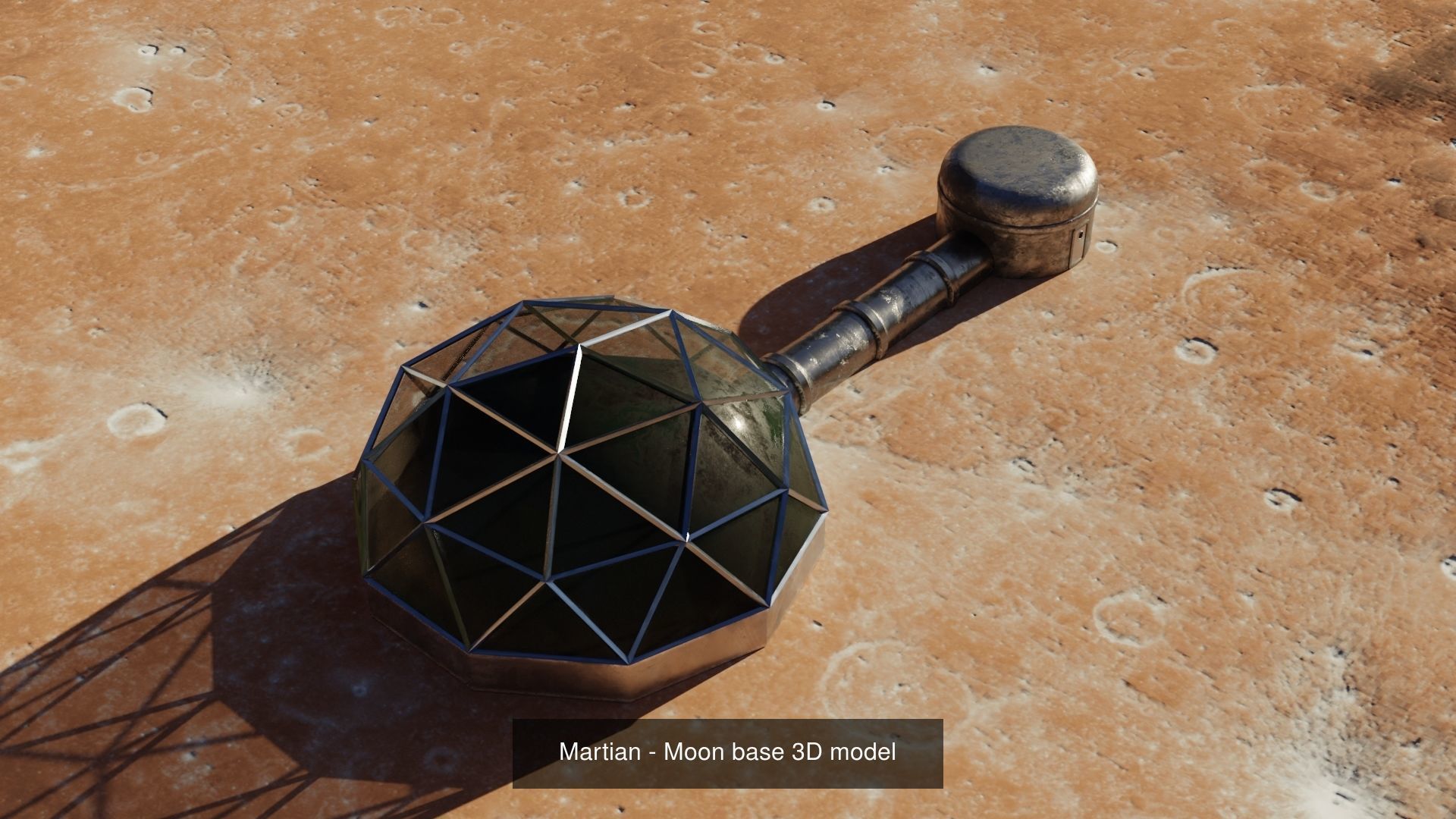 Moon Mars base 3D Model Collection_4