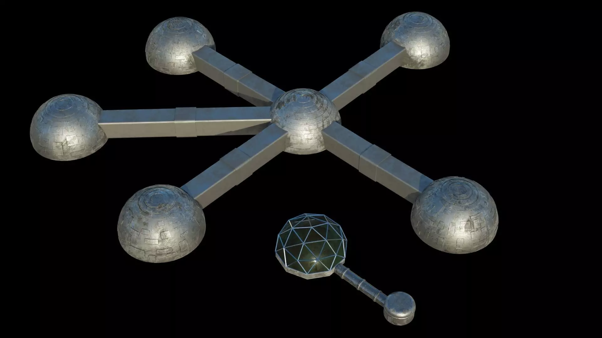 Moon Mars base 3D Model Collection_0