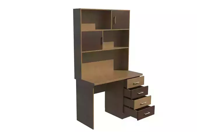 The Desk with drawers and shelves
