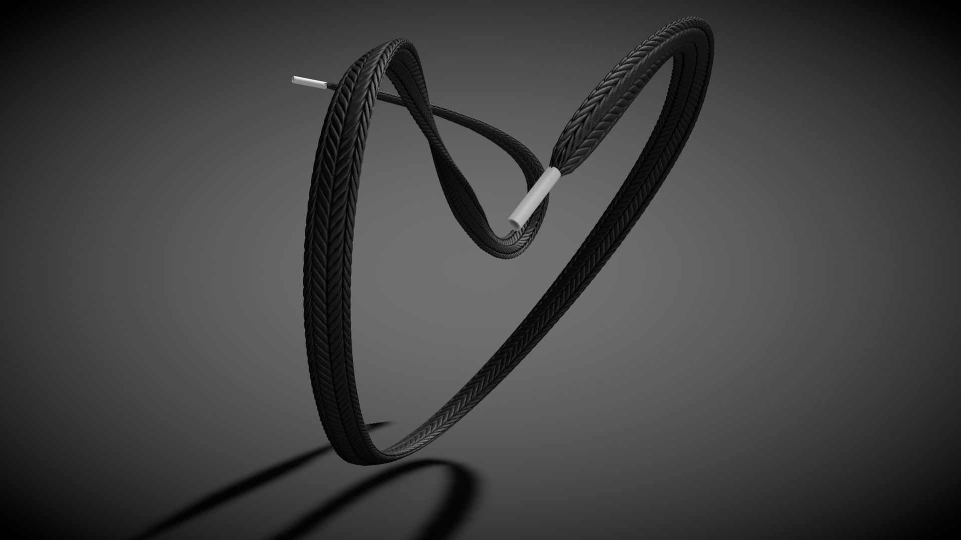 Shoelace - displacement map 3D model_3