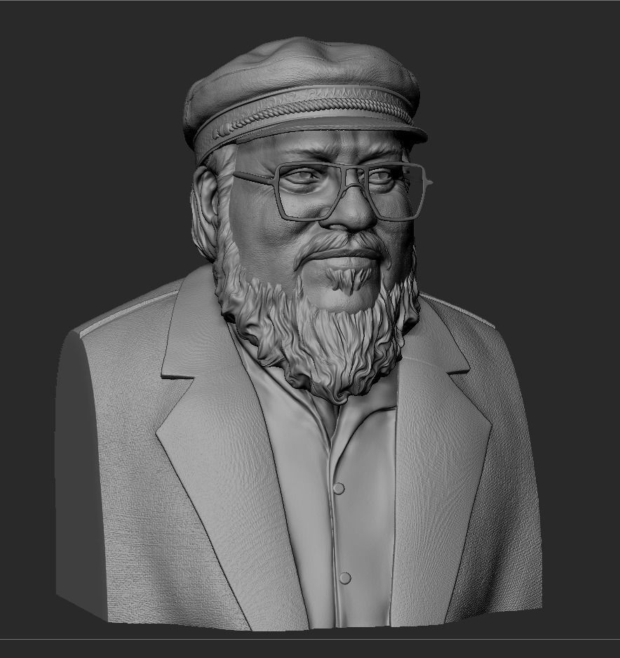 George RR Martin Bust 3D print model_15