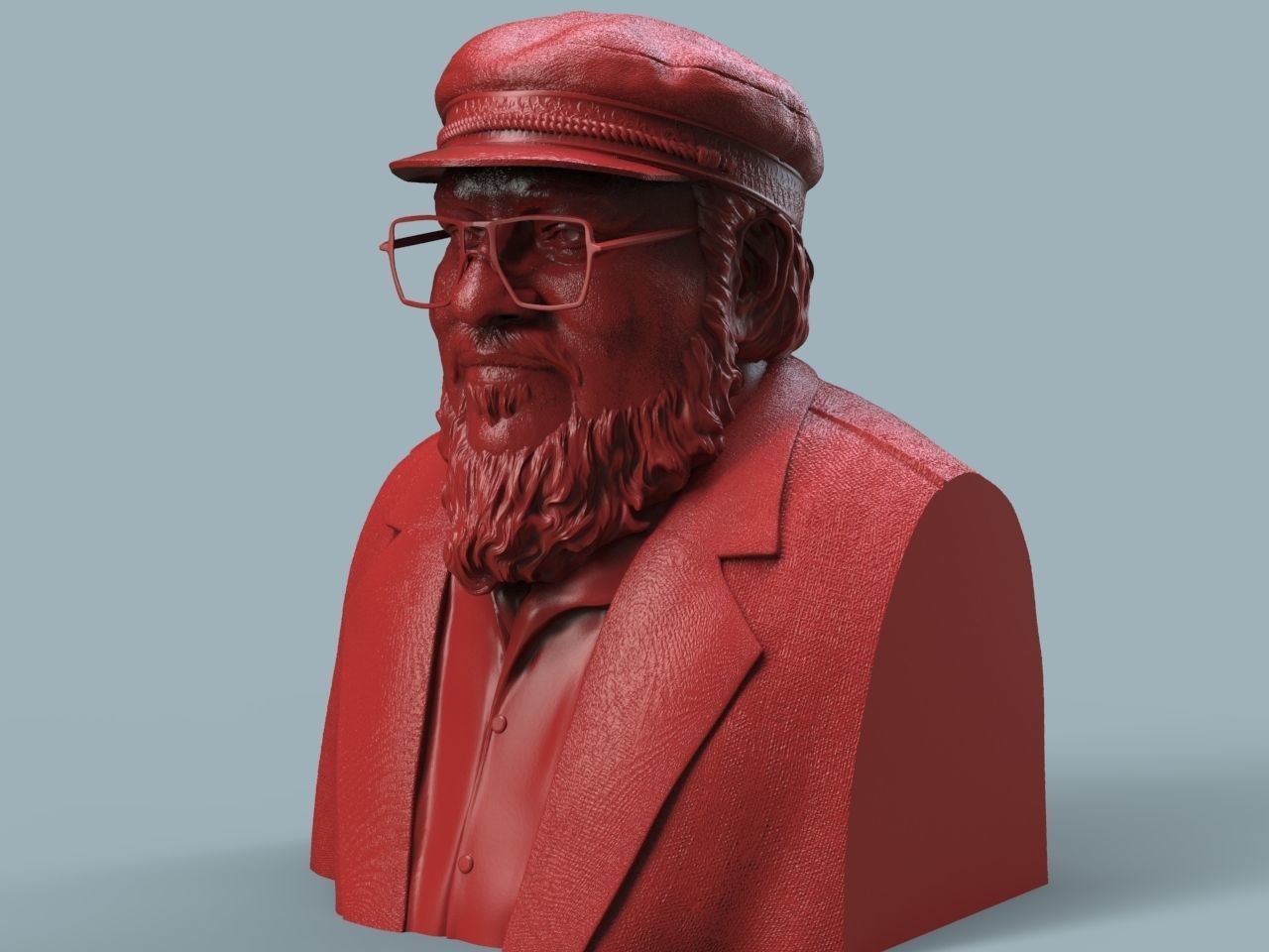 George RR Martin Bust 3D print model_3