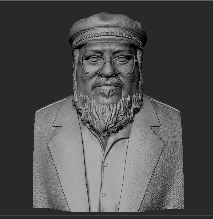 George RR Martin Bust 3D print model_7