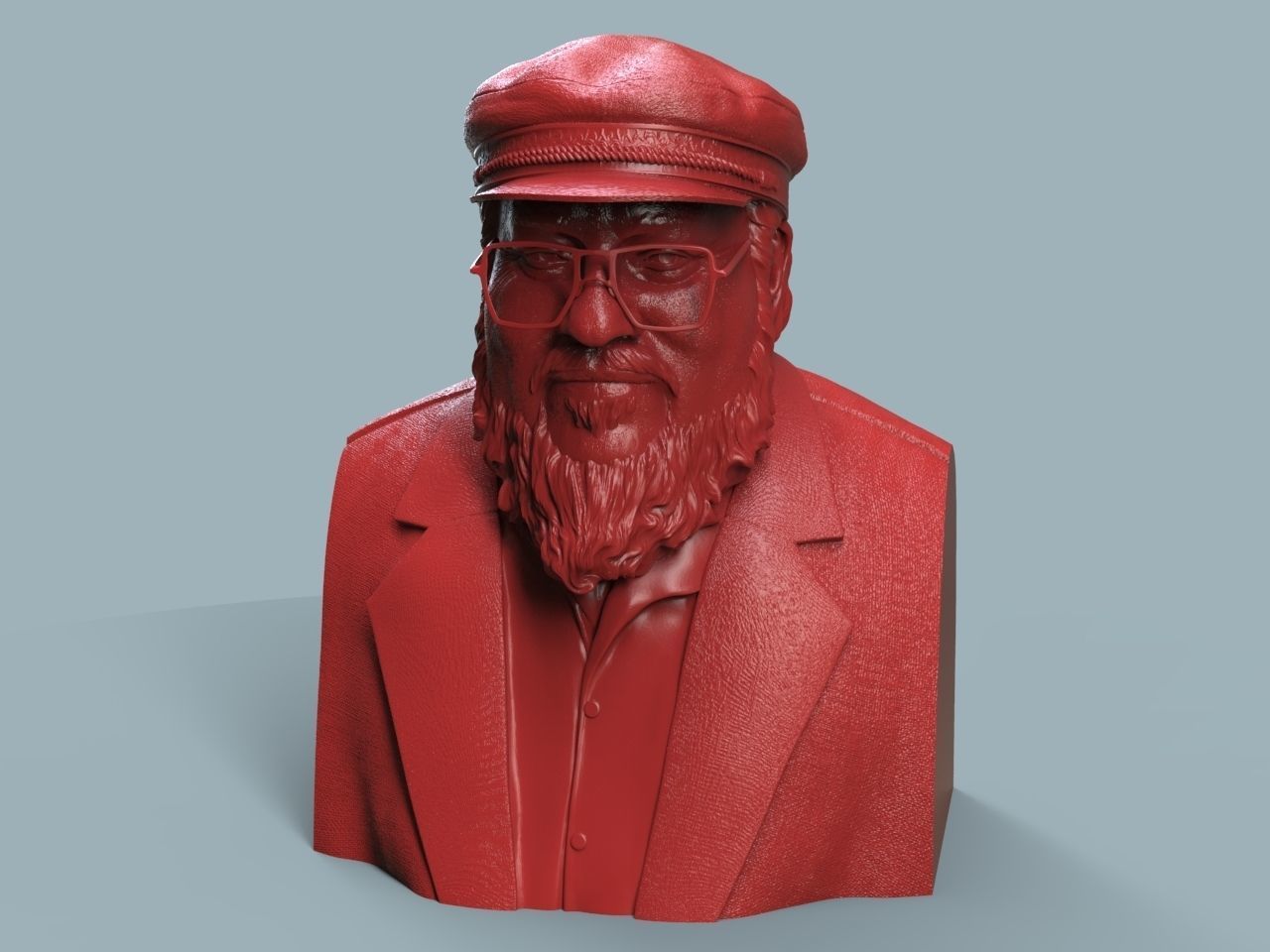George RR Martin Bust 3D print model_2