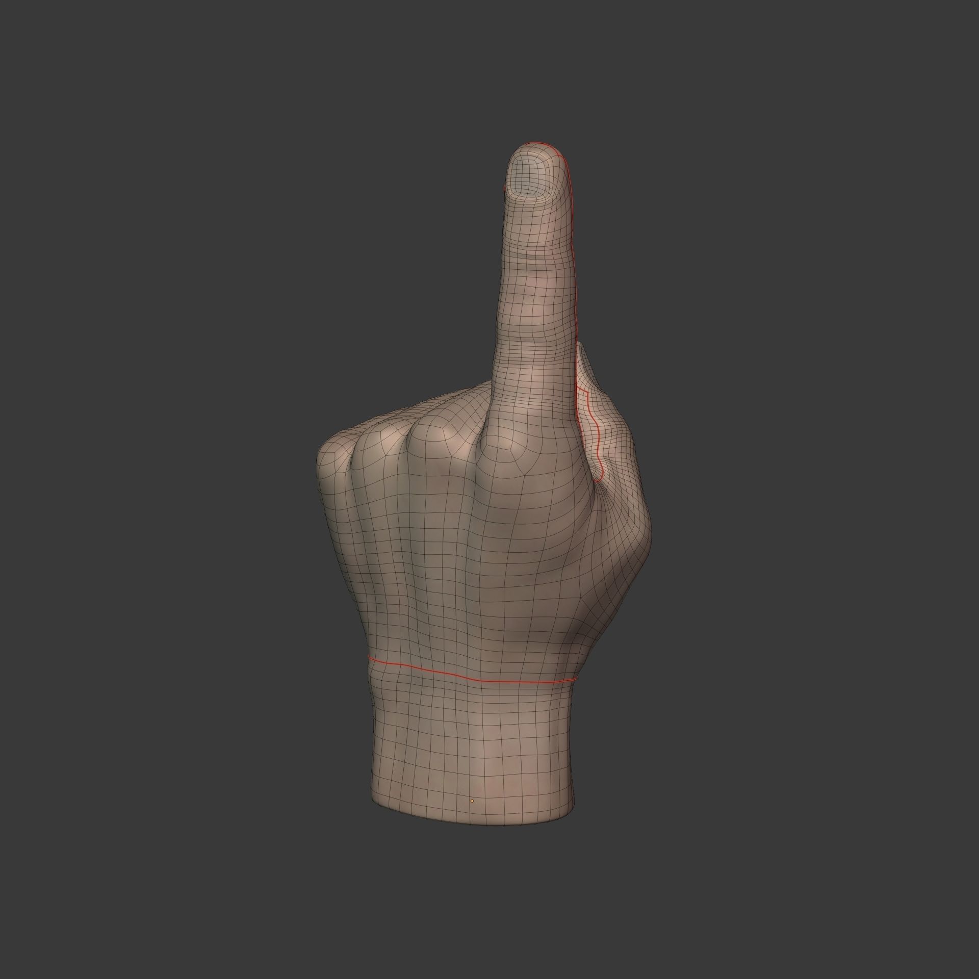 Direction Hand Low-poly 3D model_15
