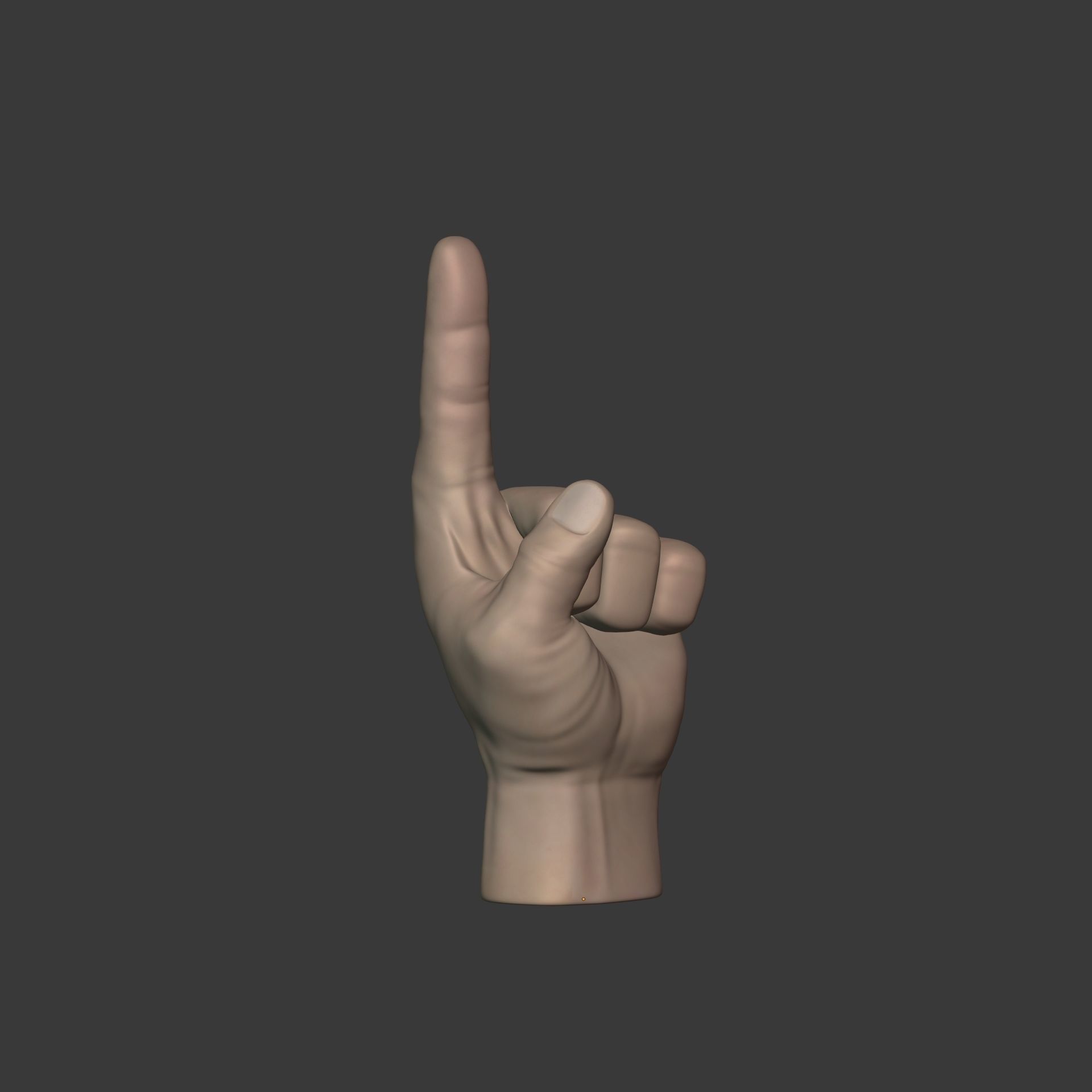Direction Hand Low-poly 3D model_8