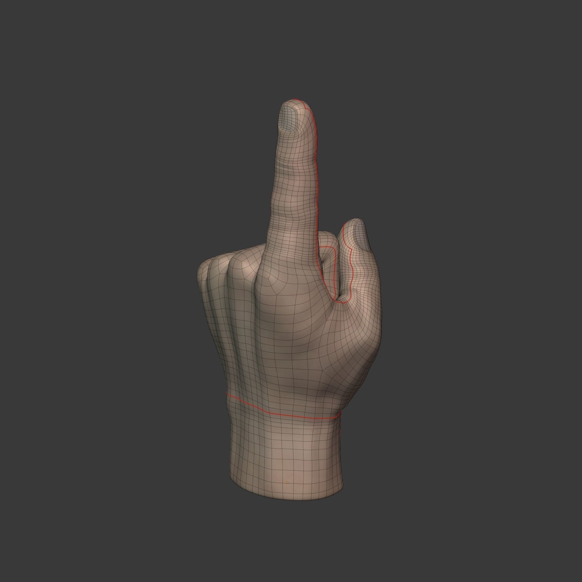 Direction Hand Low-poly 3D model_17