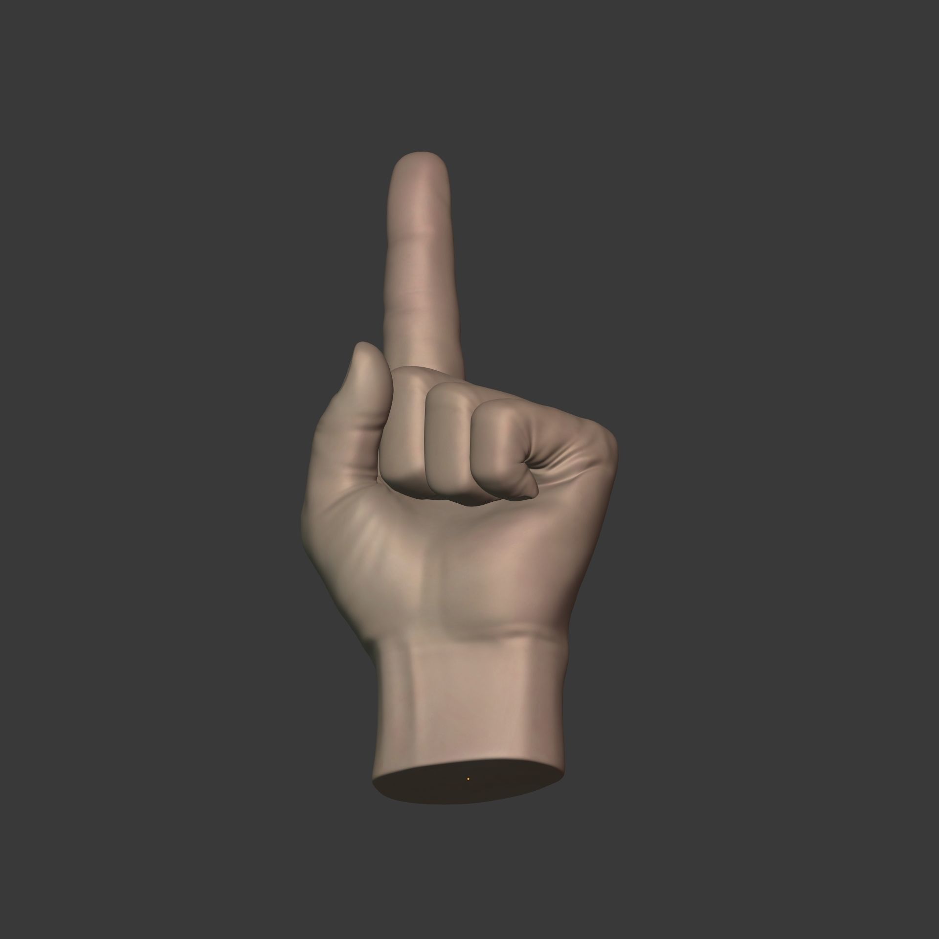 Direction Hand Low-poly 3D model_20
