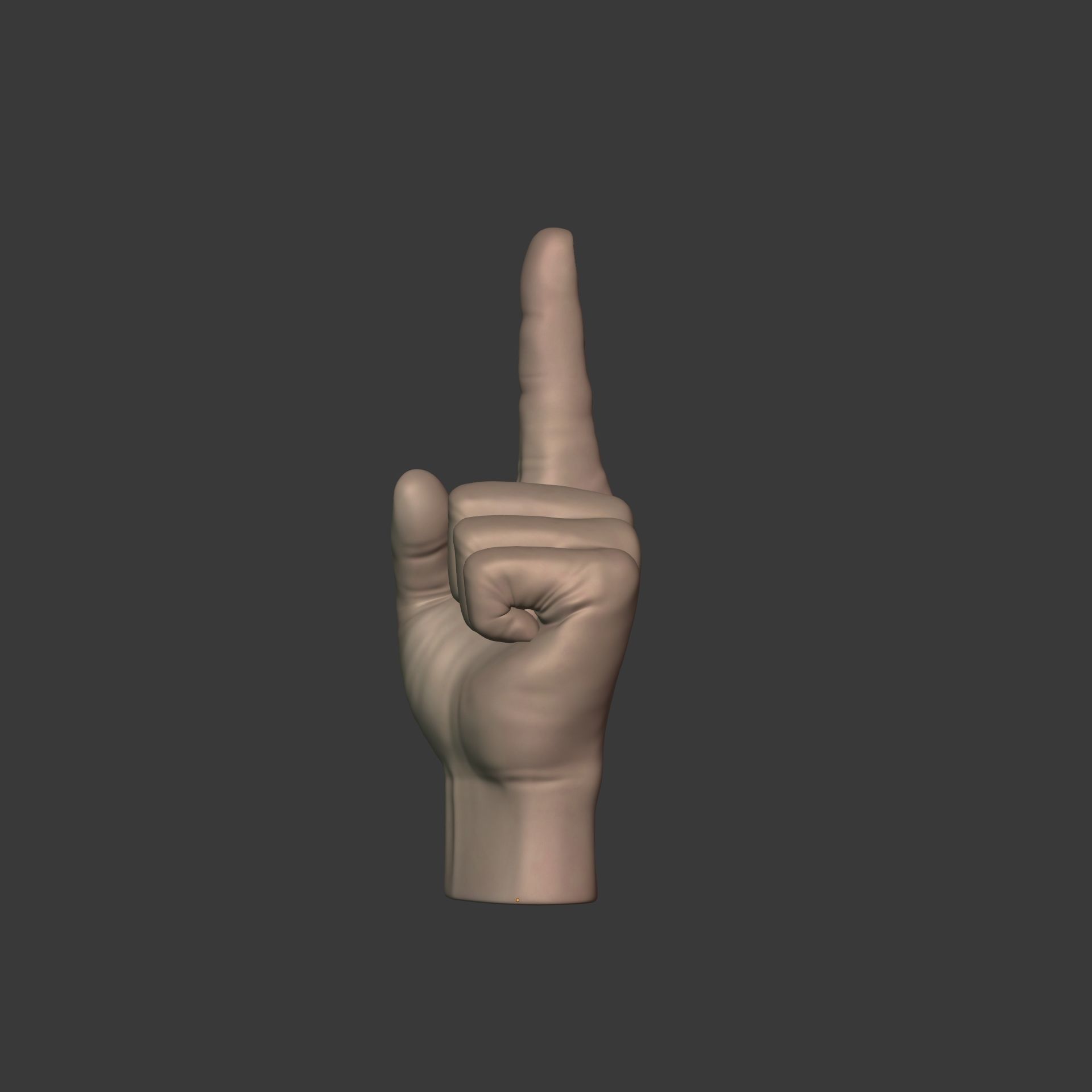Direction Hand Low-poly 3D model_10