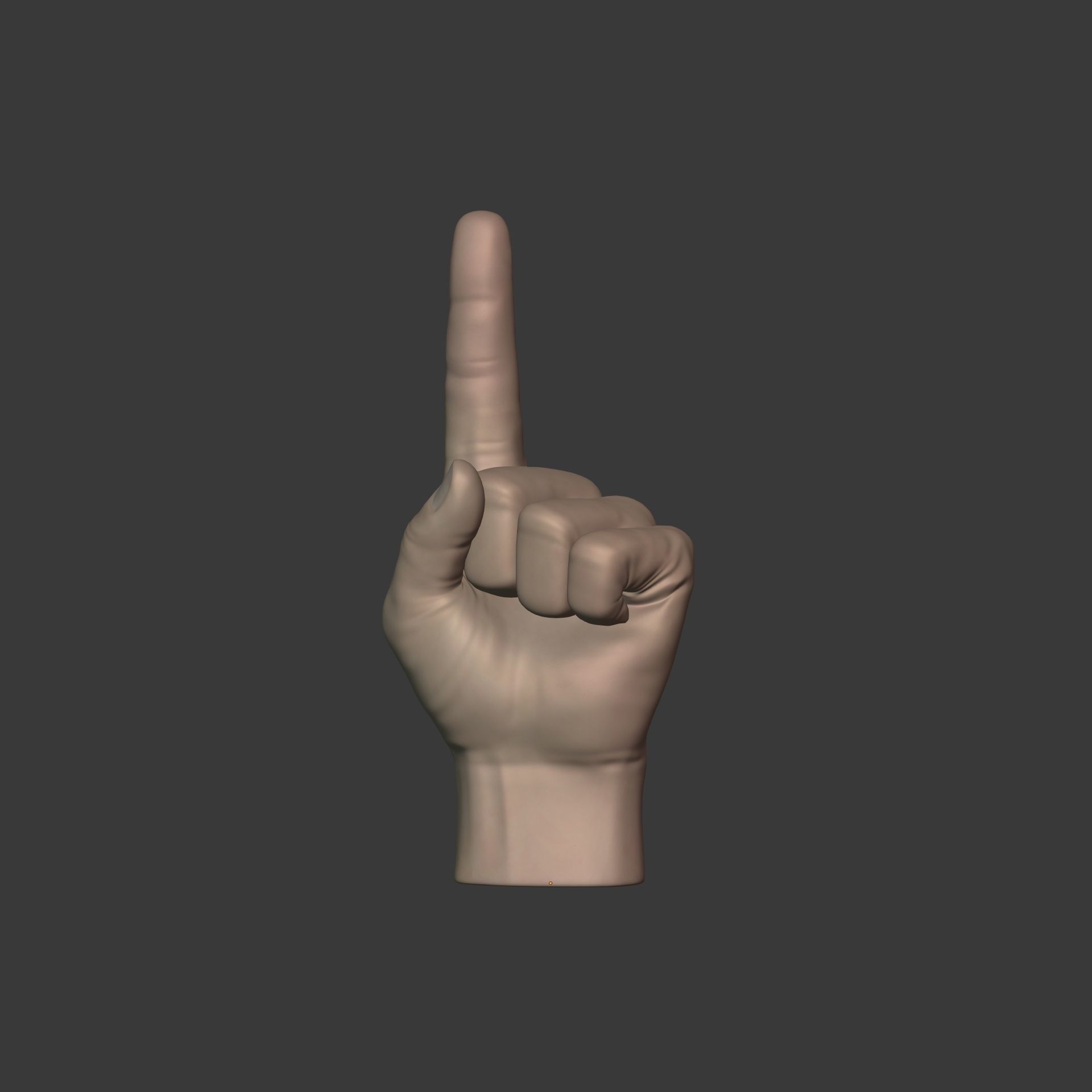 Direction Hand Low-poly 3D model_6
