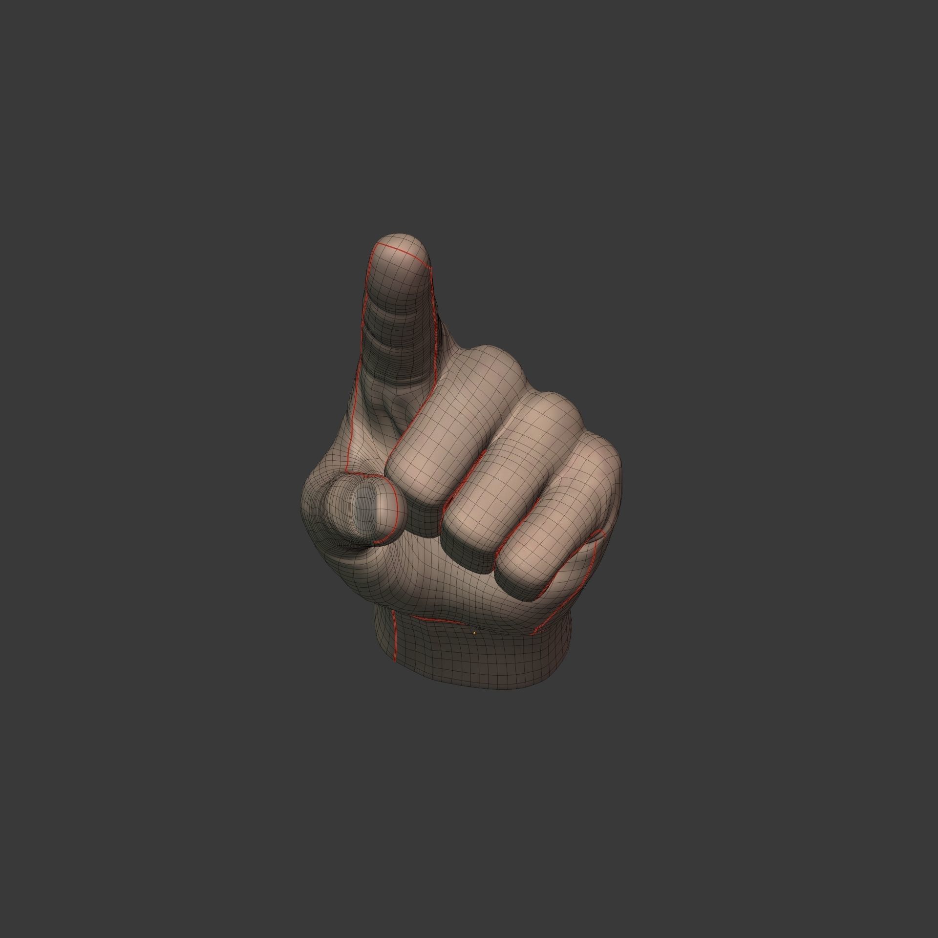 Direction Hand Low-poly 3D model_19
