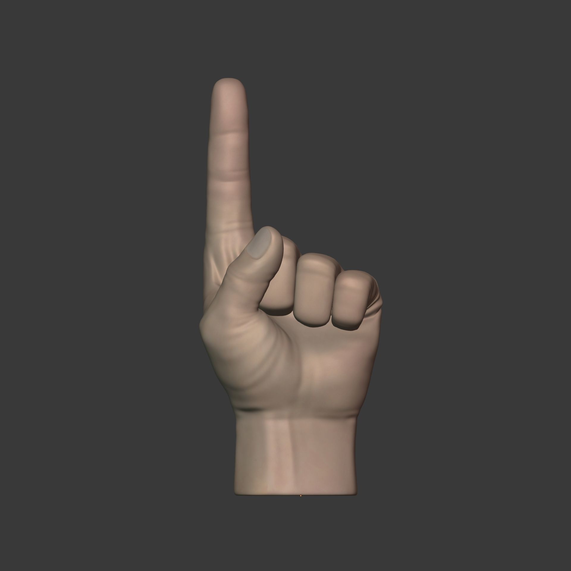 Direction Hand Low-poly 3D model_4