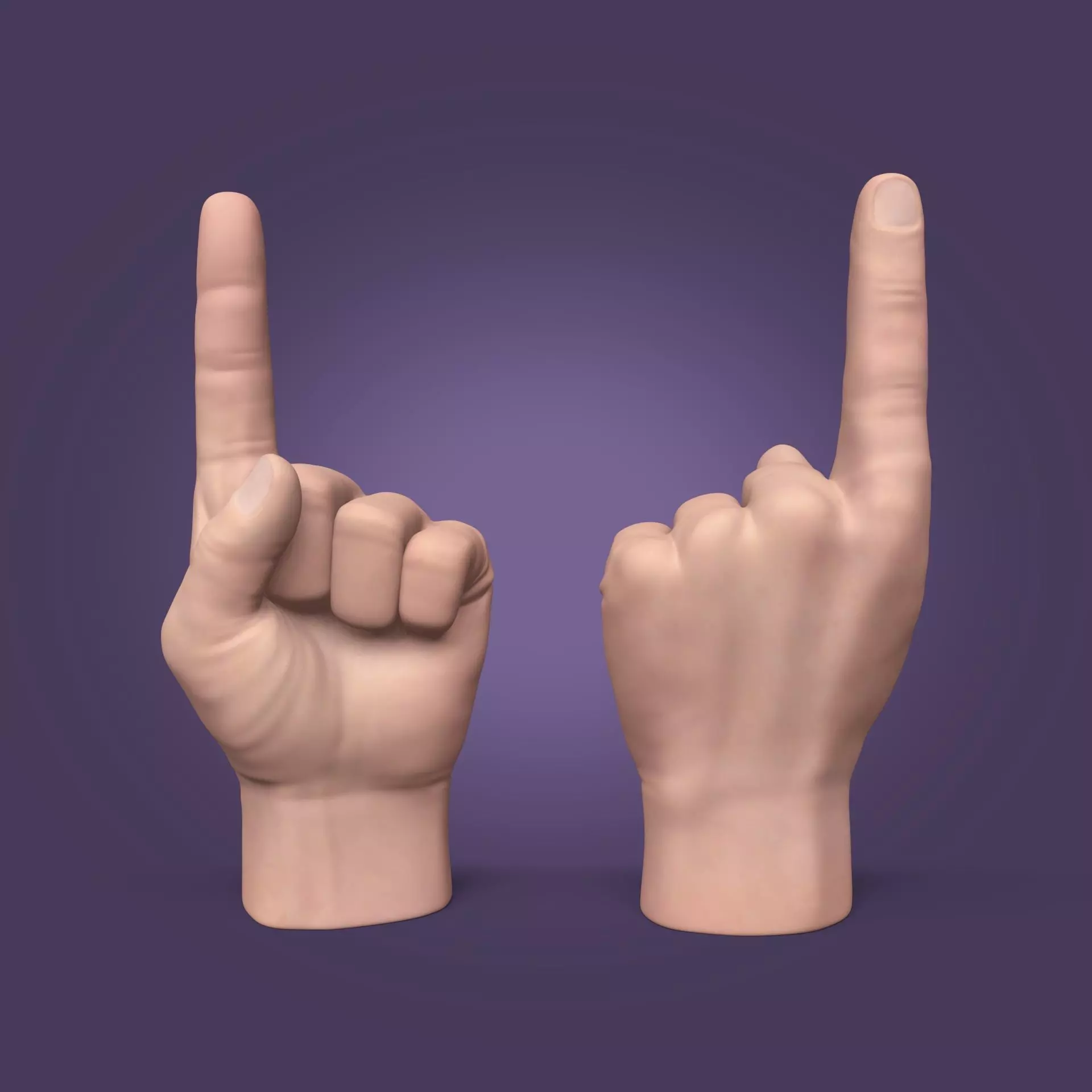 Direction Hand Low-poly 3D model_0