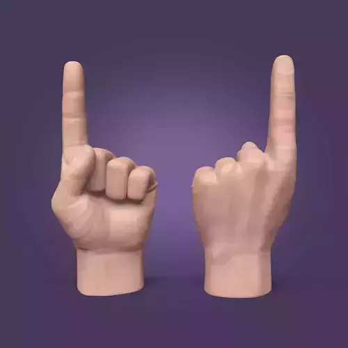 Direction Hand Low-poly 3D model