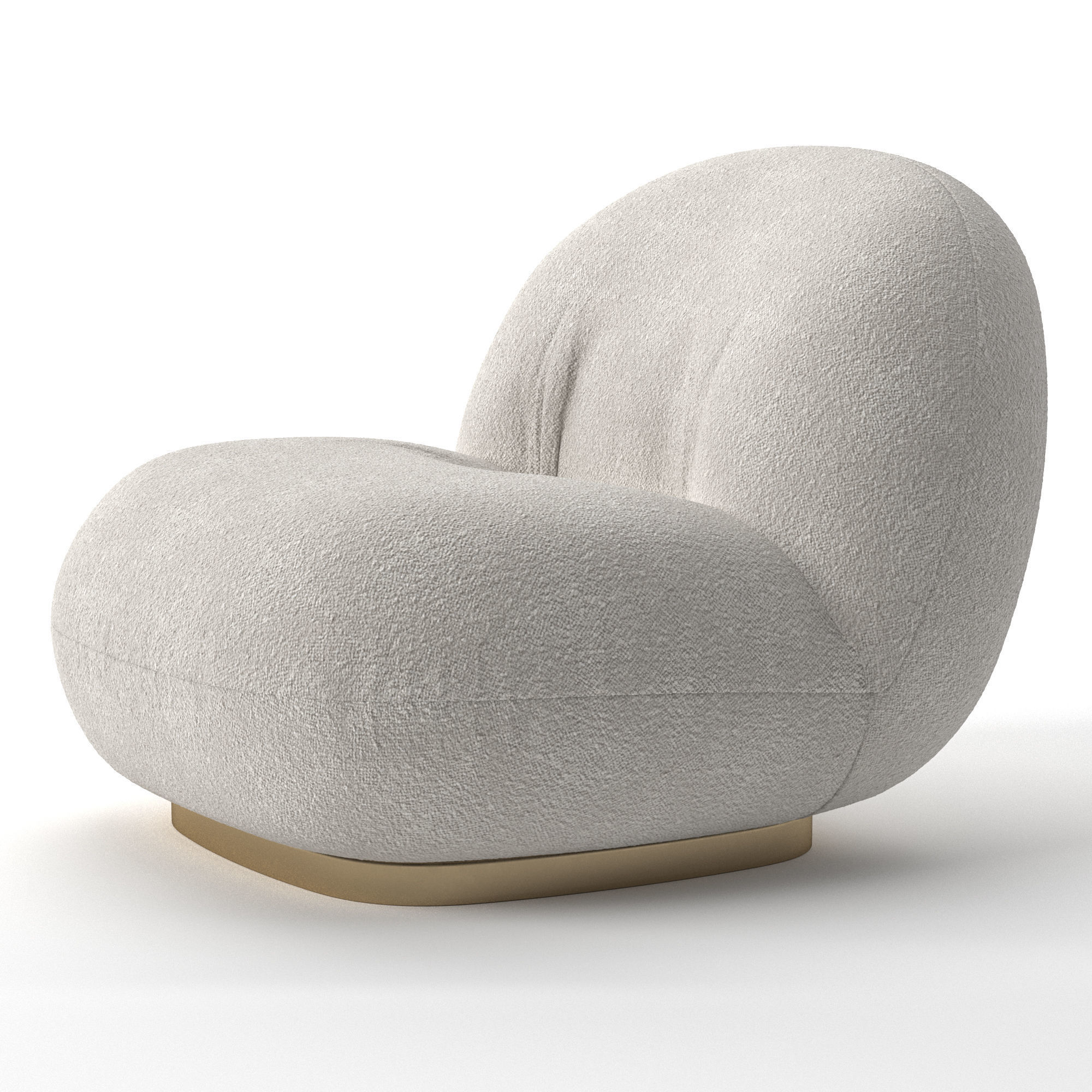 Gubi Pacha lounge chair 3D model_1