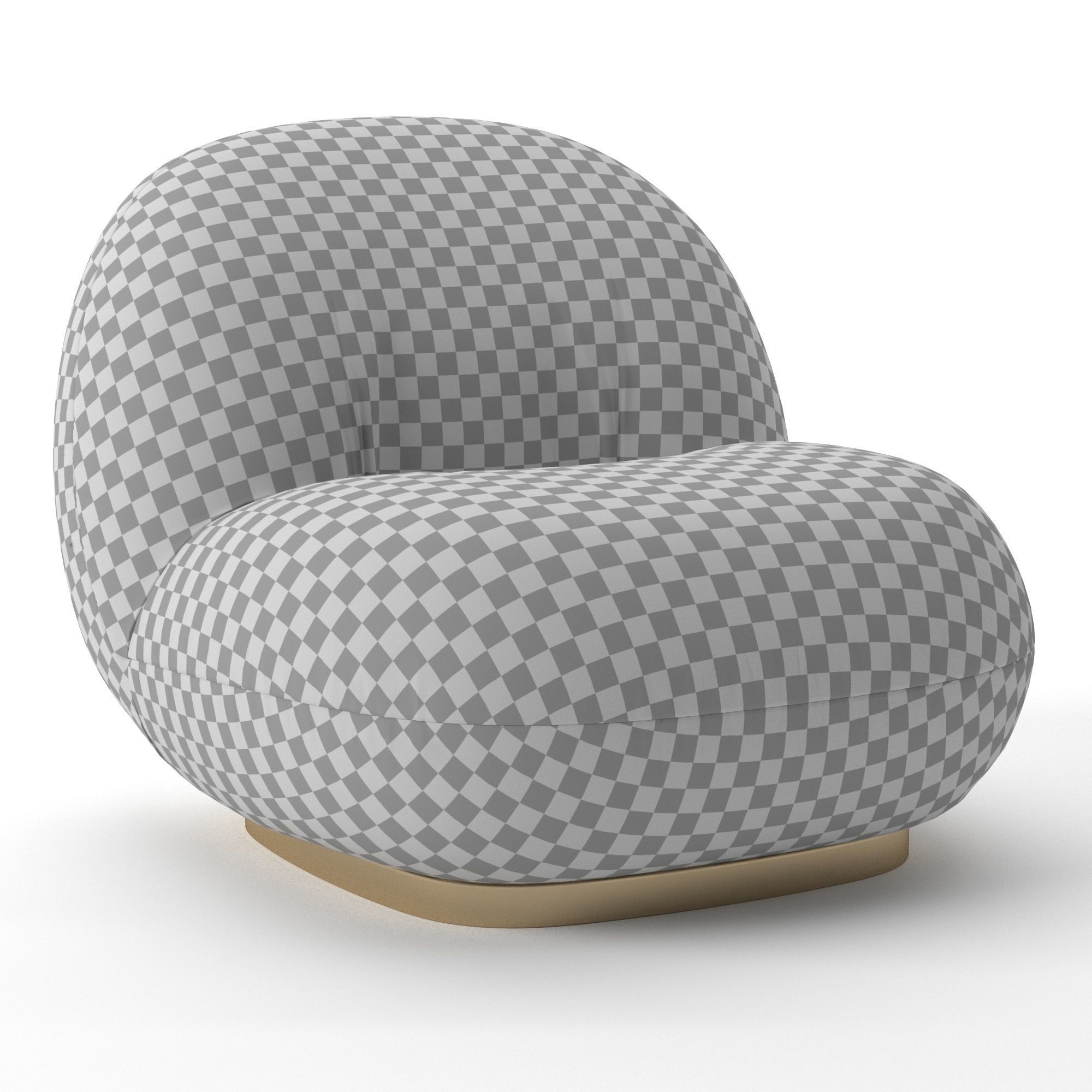 Gubi Pacha lounge chair 3D model_5