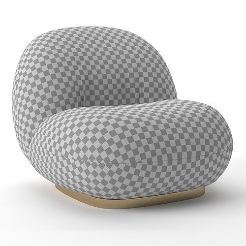 Gubi Pacha lounge chair 3D model 6