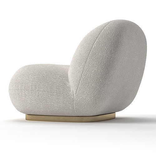Gubi Pacha lounge chair 3D model 5