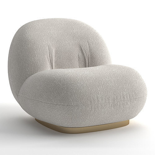 Gubi Pacha lounge chair 3D model