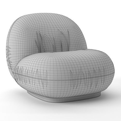 Gubi Pacha lounge chair 3D model 7