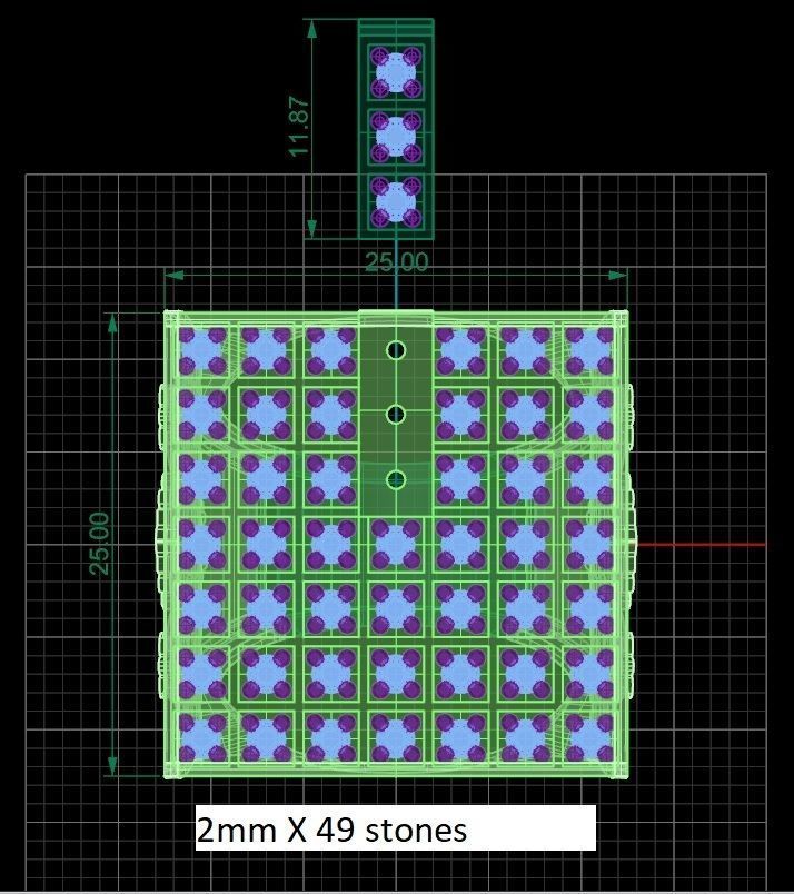 Man ring with stones 3D print model_3