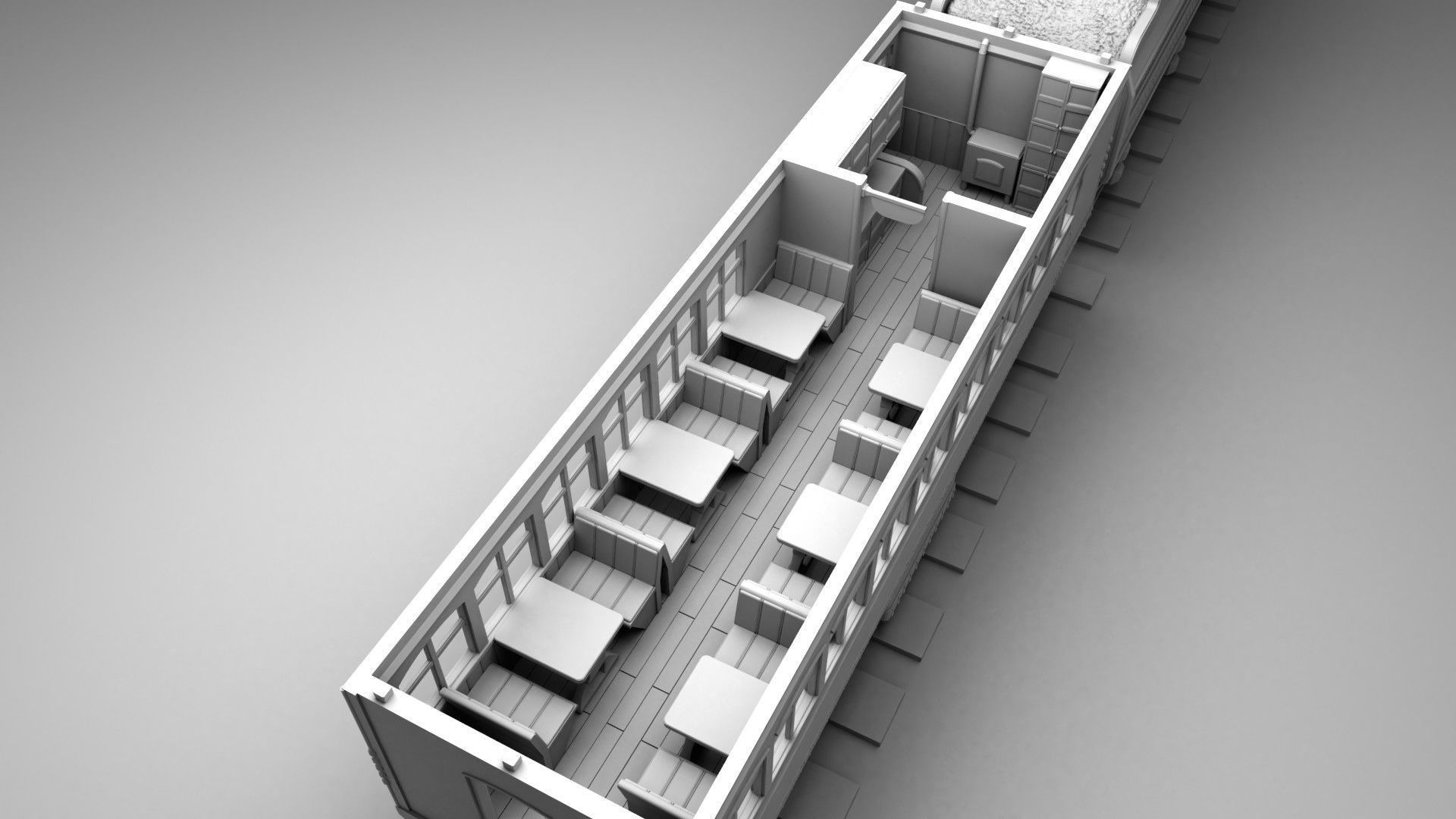 Chicago train 3D print model_4