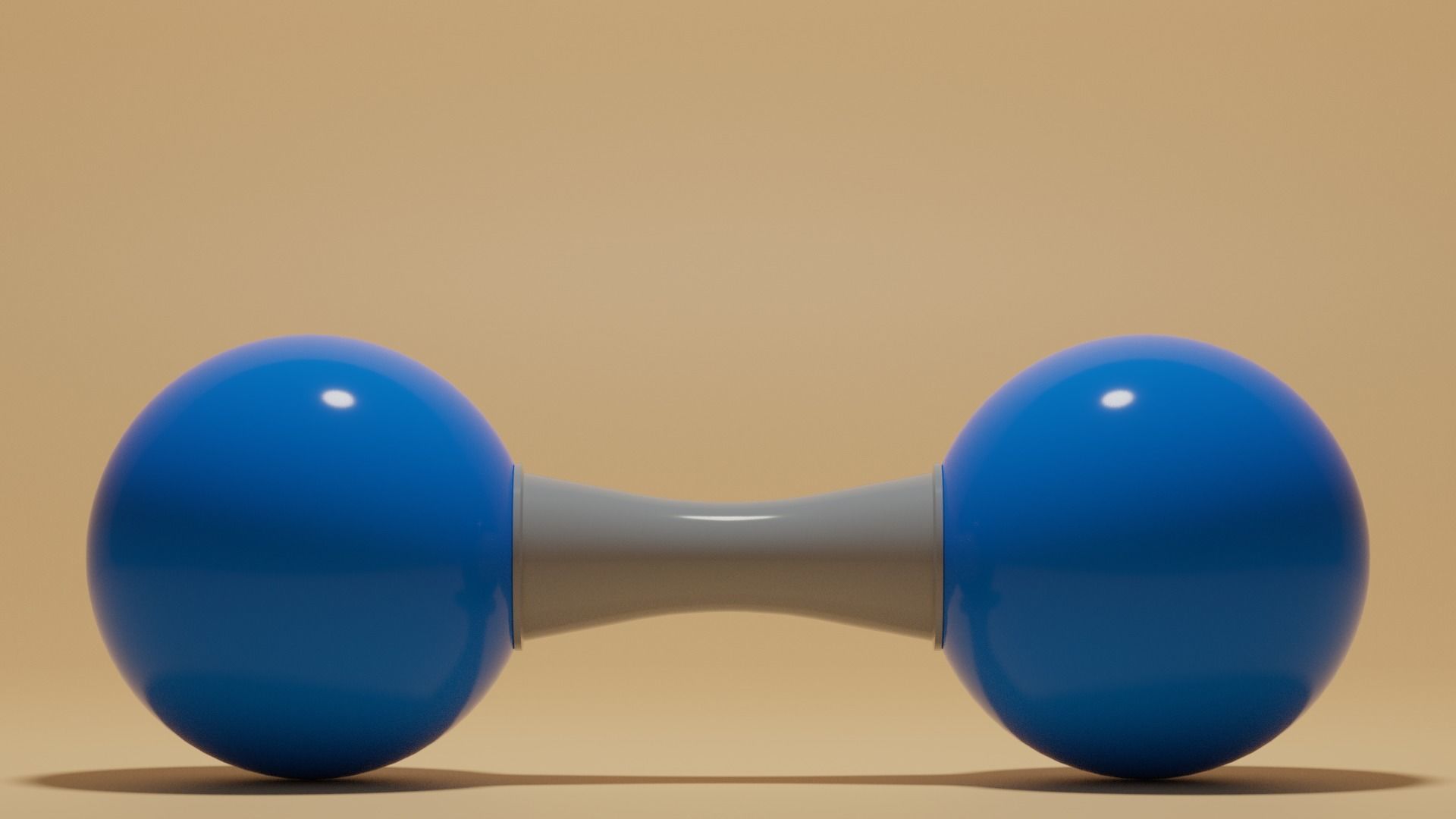 N2 Nitrogen Molecule Low-poly 3D model_2