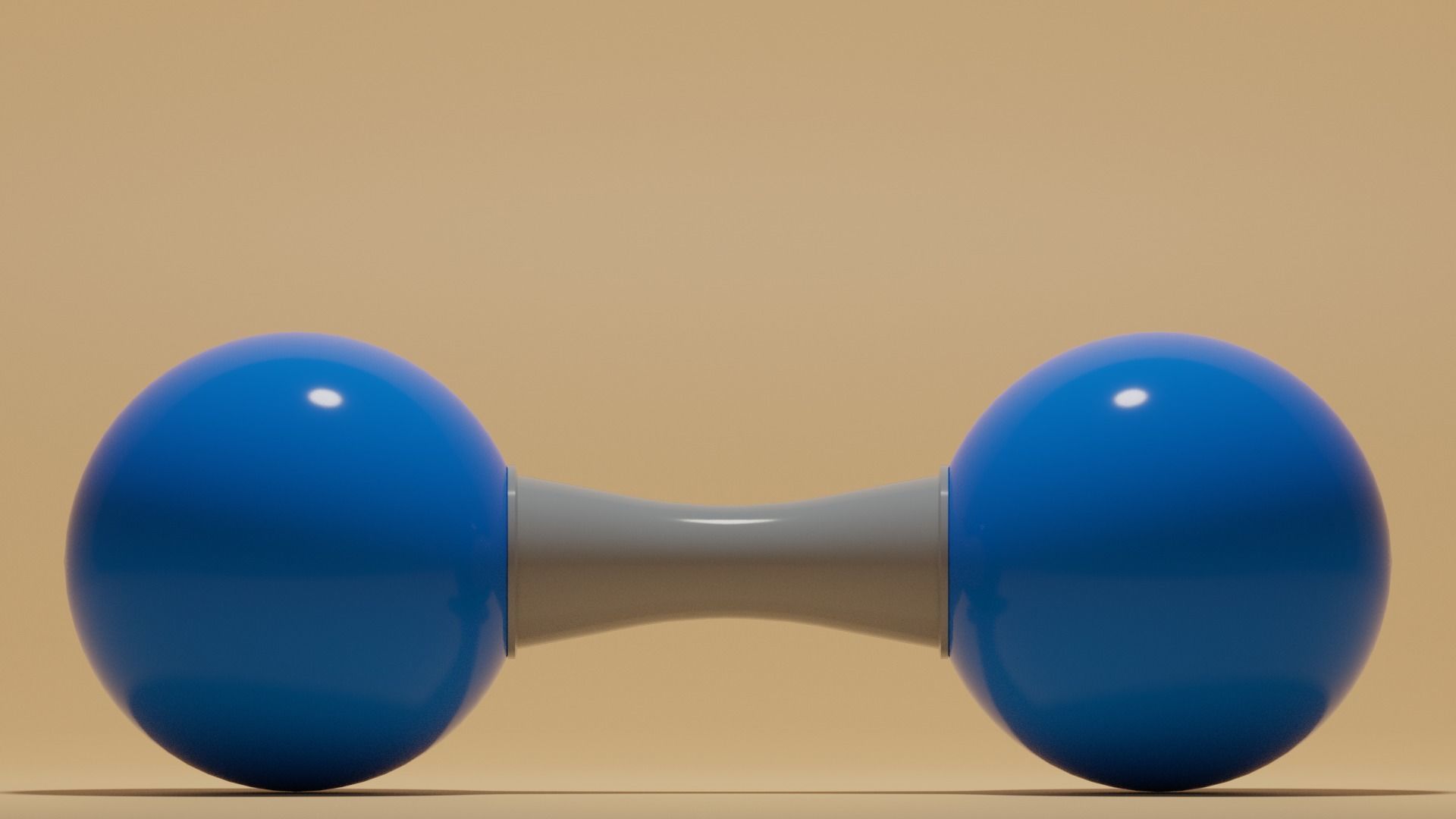 N2 Nitrogen Molecule Low-poly 3D model_5