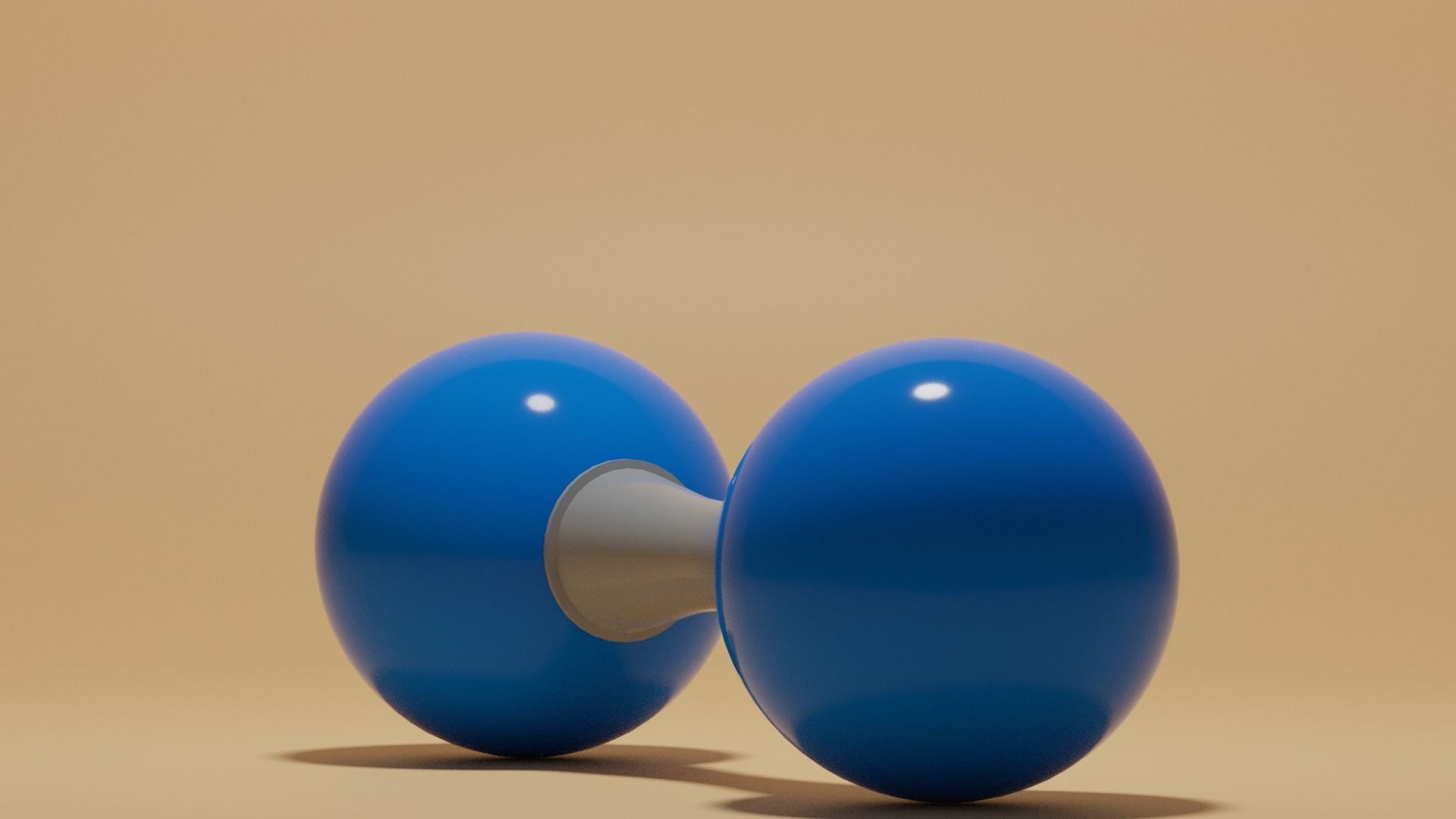 N2 Nitrogen Molecule Low-poly 3D model_17