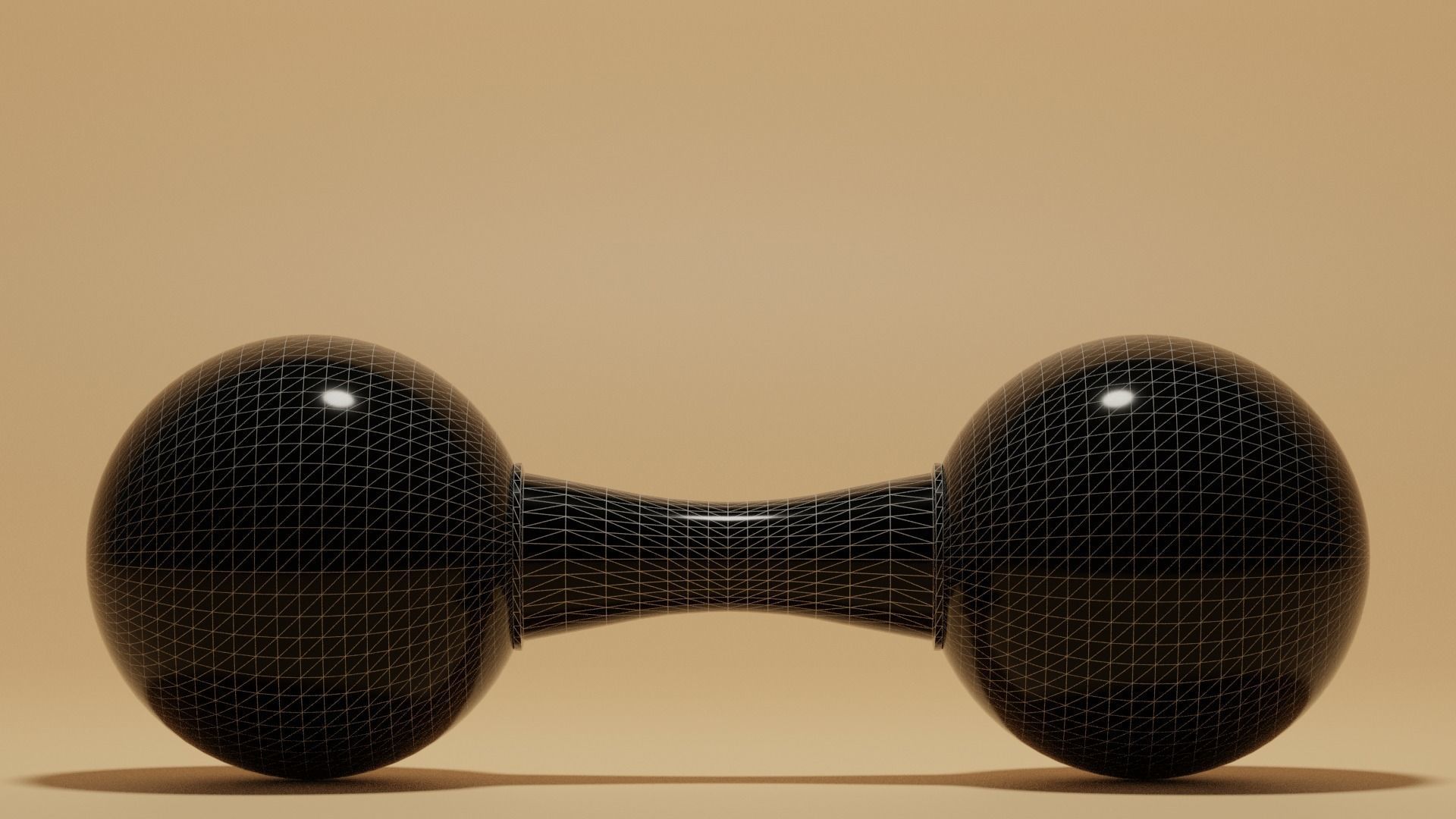 N2 Nitrogen Molecule Low-poly 3D model_6