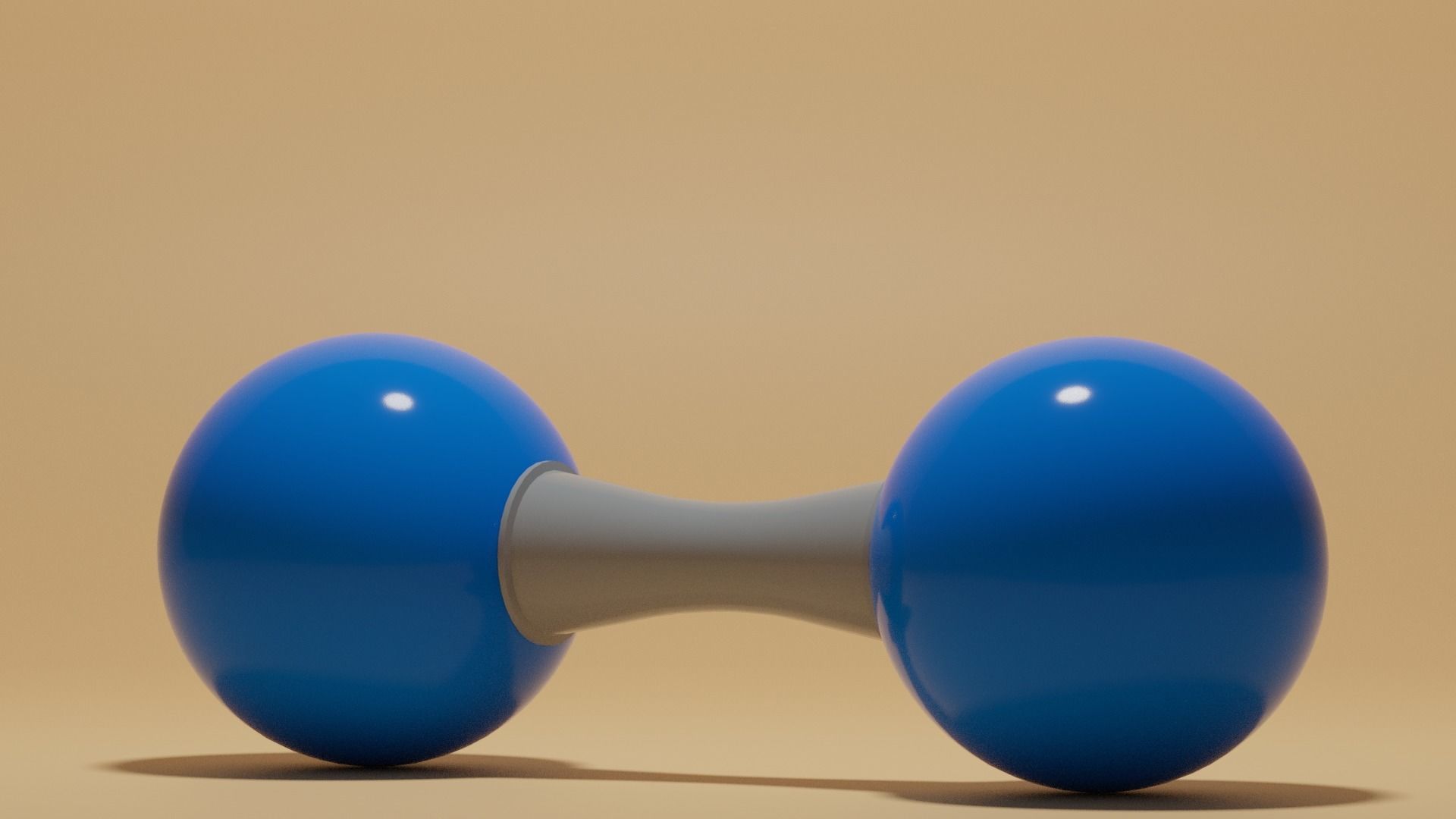 N2 Nitrogen Molecule Low-poly 3D model_11