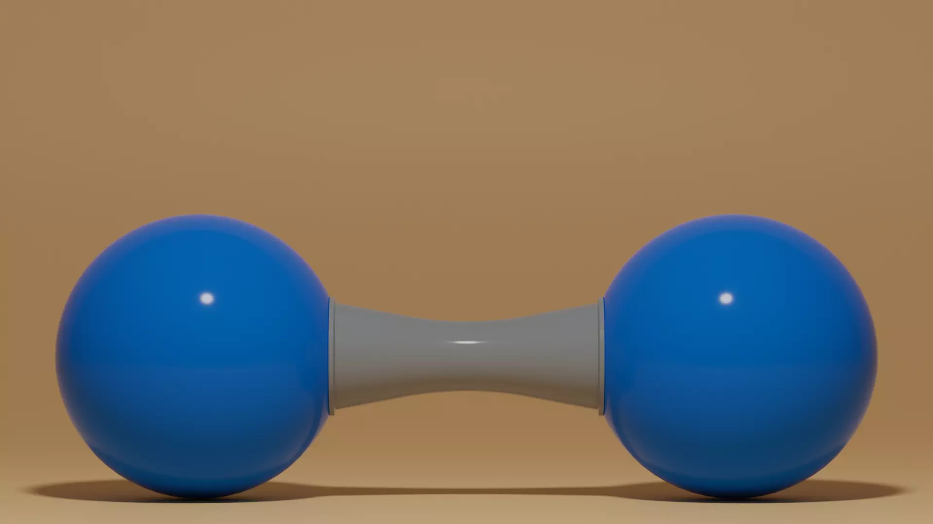 N2 Nitrogen Molecule Low-poly 3D model_0