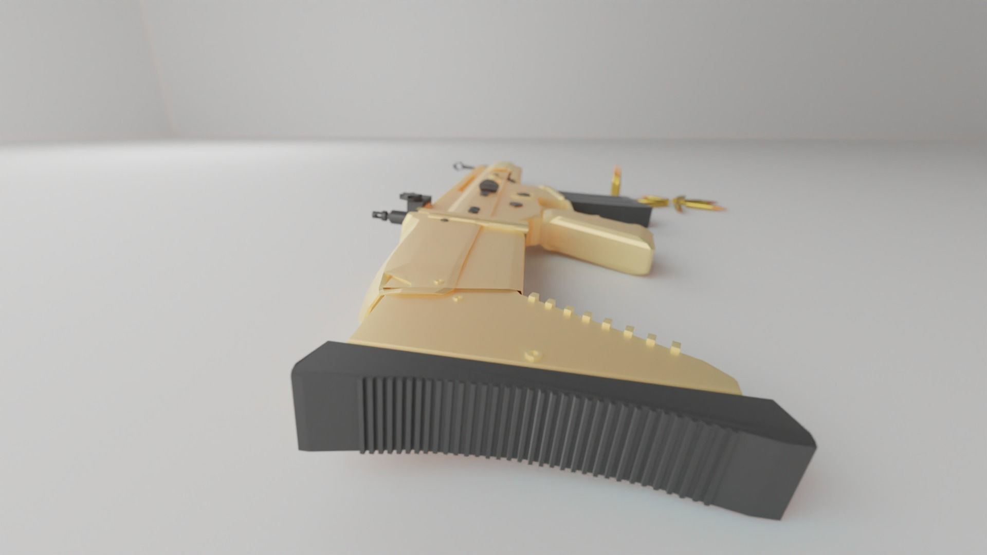 Scar h gun with  bullets Low-poly 3D model_3