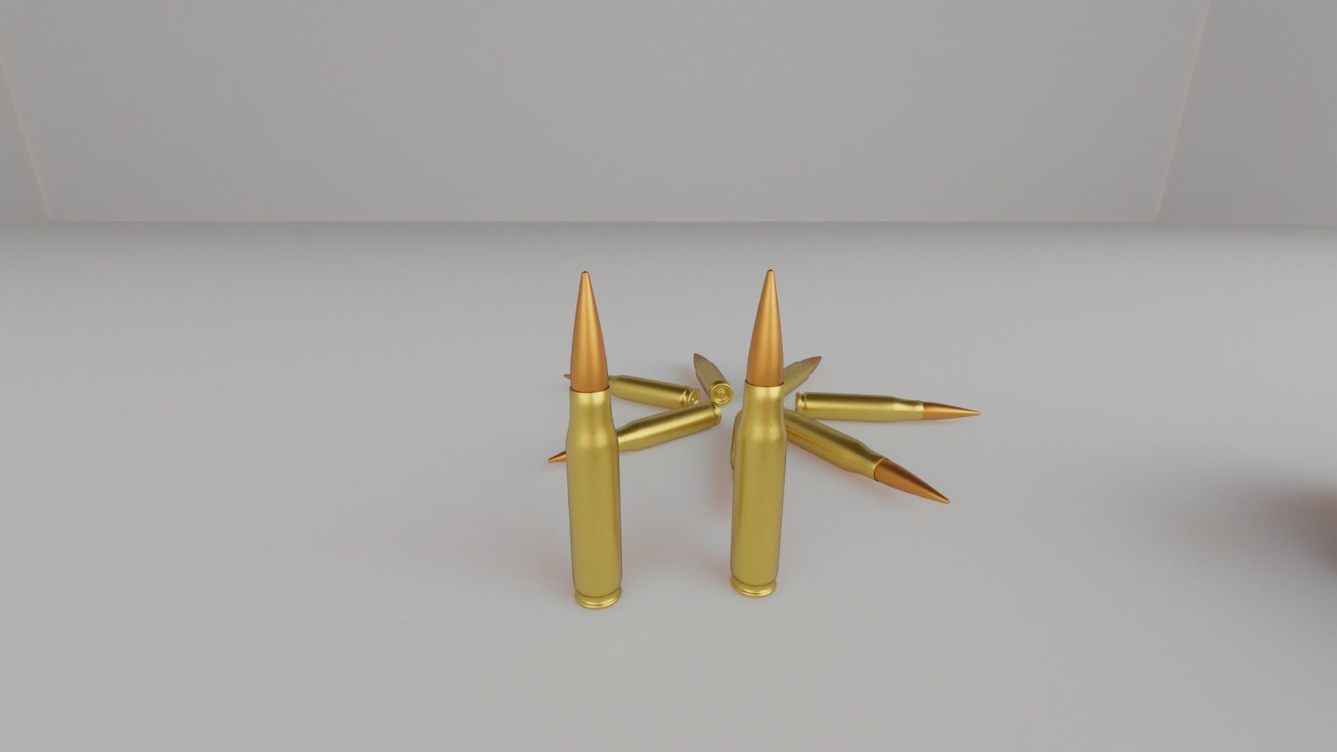 Scar h gun with  bullets Low-poly 3D model_5