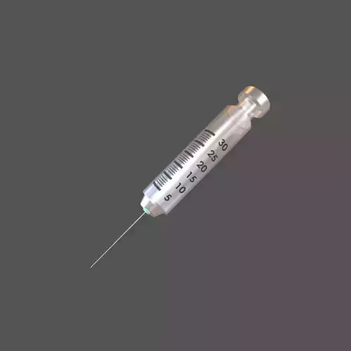 Syringe v1 001 Low-poly 3D model