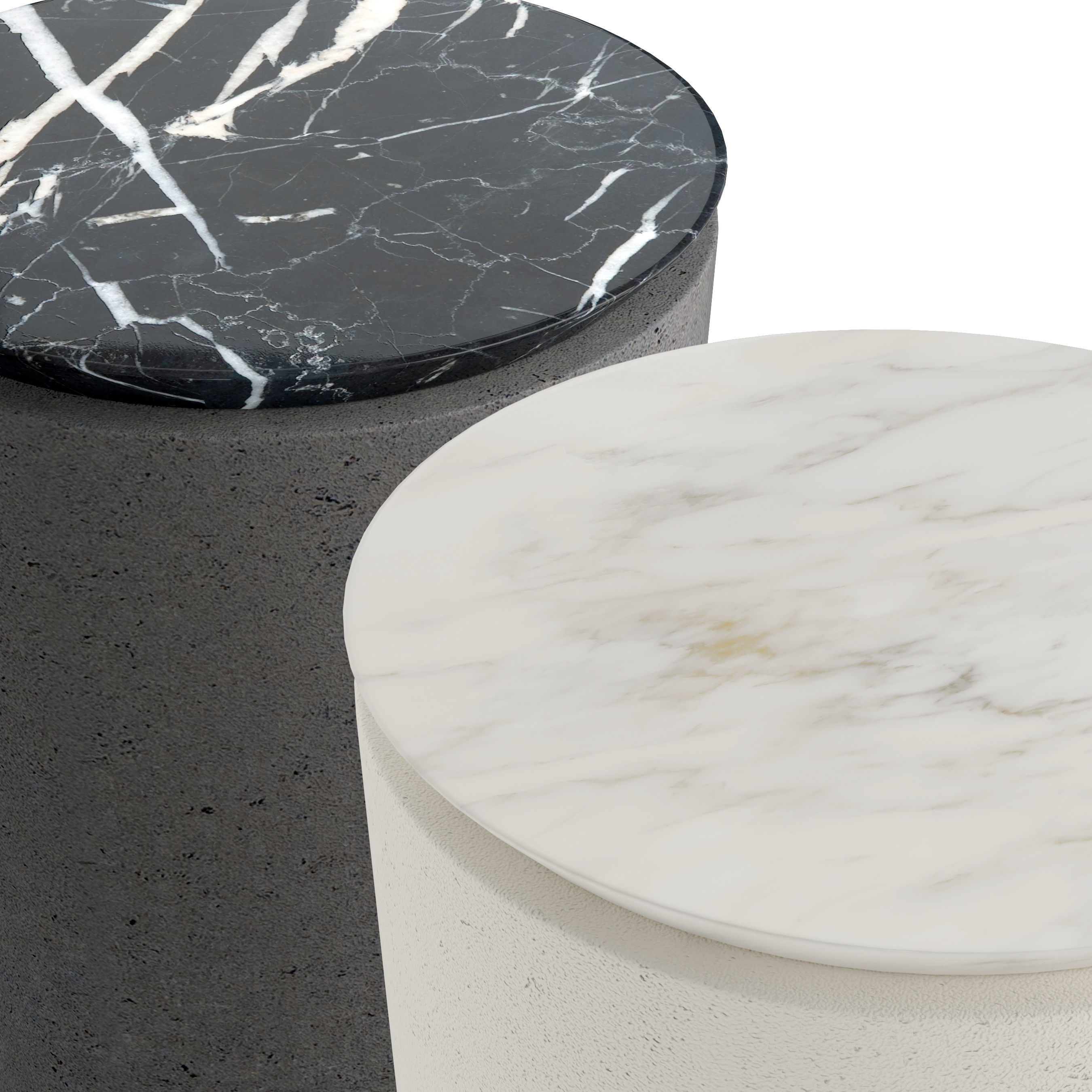 Plinth Marble tables by Alentes 3D model_2